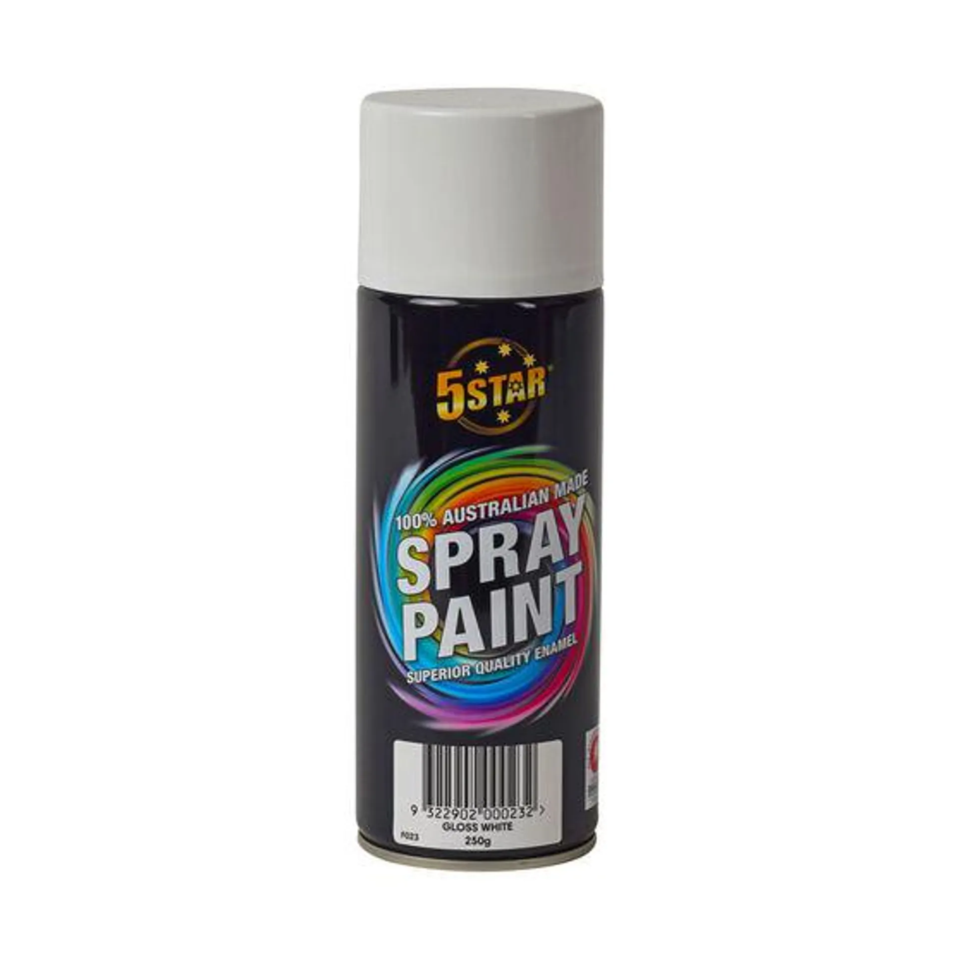 5 Star Enamel Spray Paint Gloss White 250g