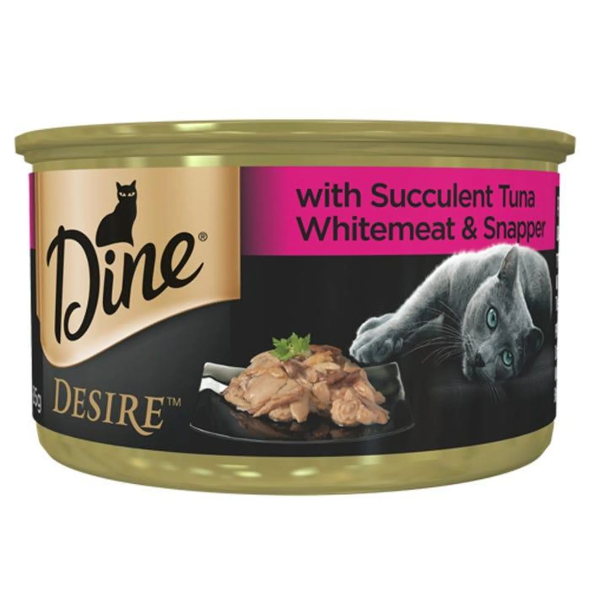 Dine Desire Succulent Tuna Whitemeat & Snapper Cat Food 85g