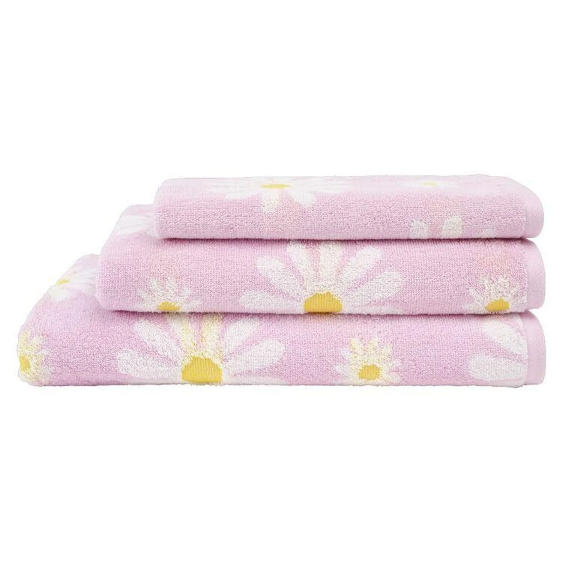 KOO Freya Daisy 550GSM Towel Collection Pink