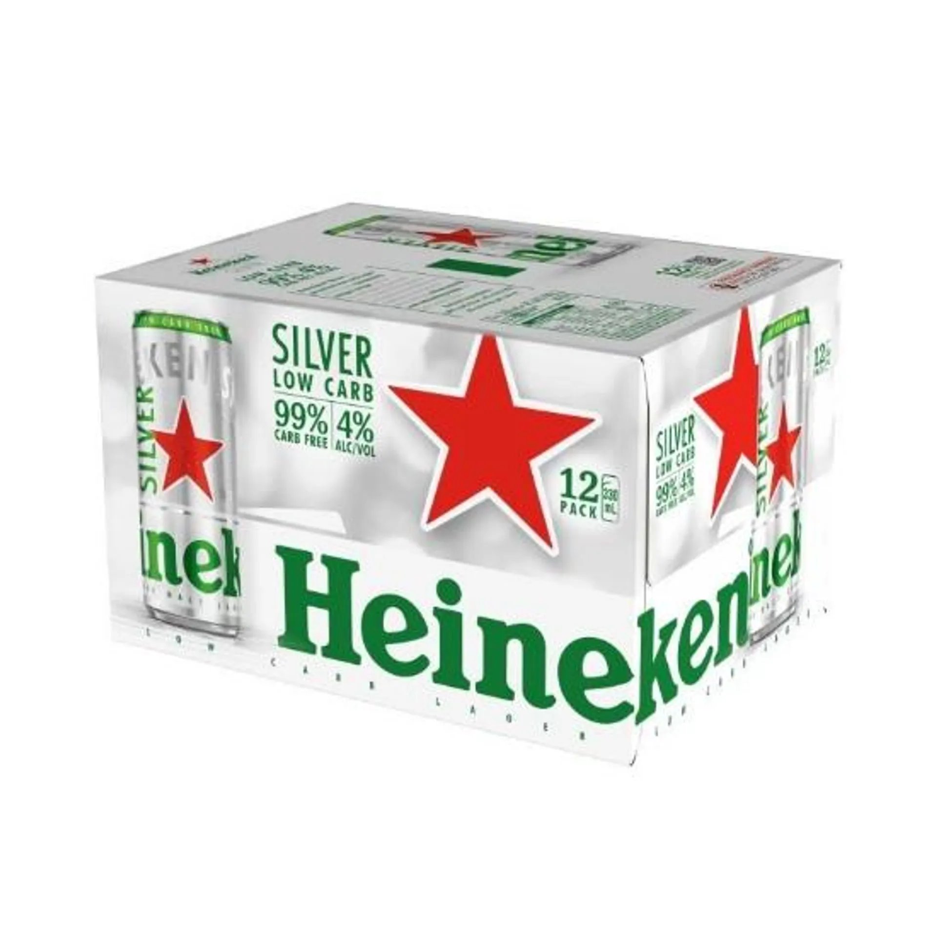 Heineken Silver Low Carb Cans 12x330ml