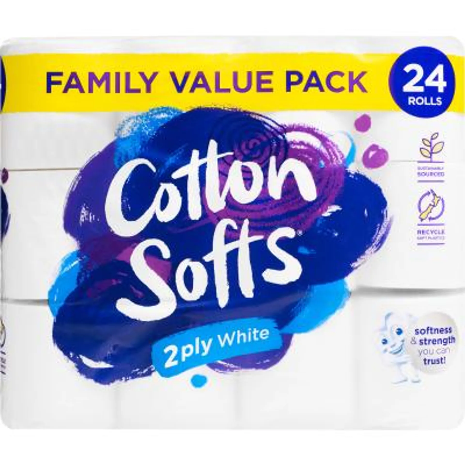 CottonSofts White 2 Ply Toilet Tissue