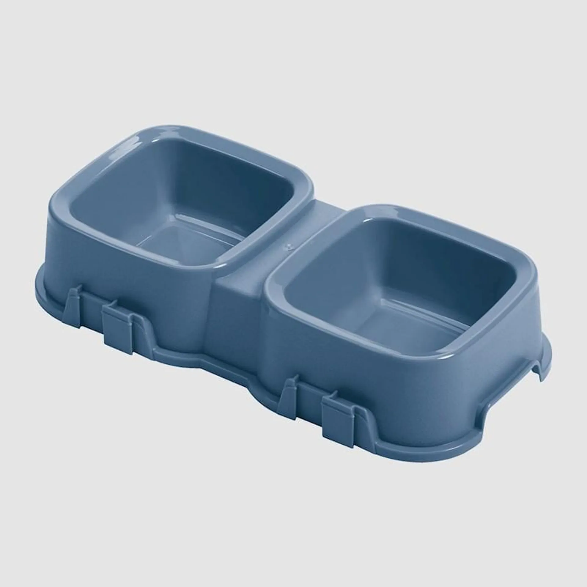 Tontarelli Twin Pet Bowl Blue