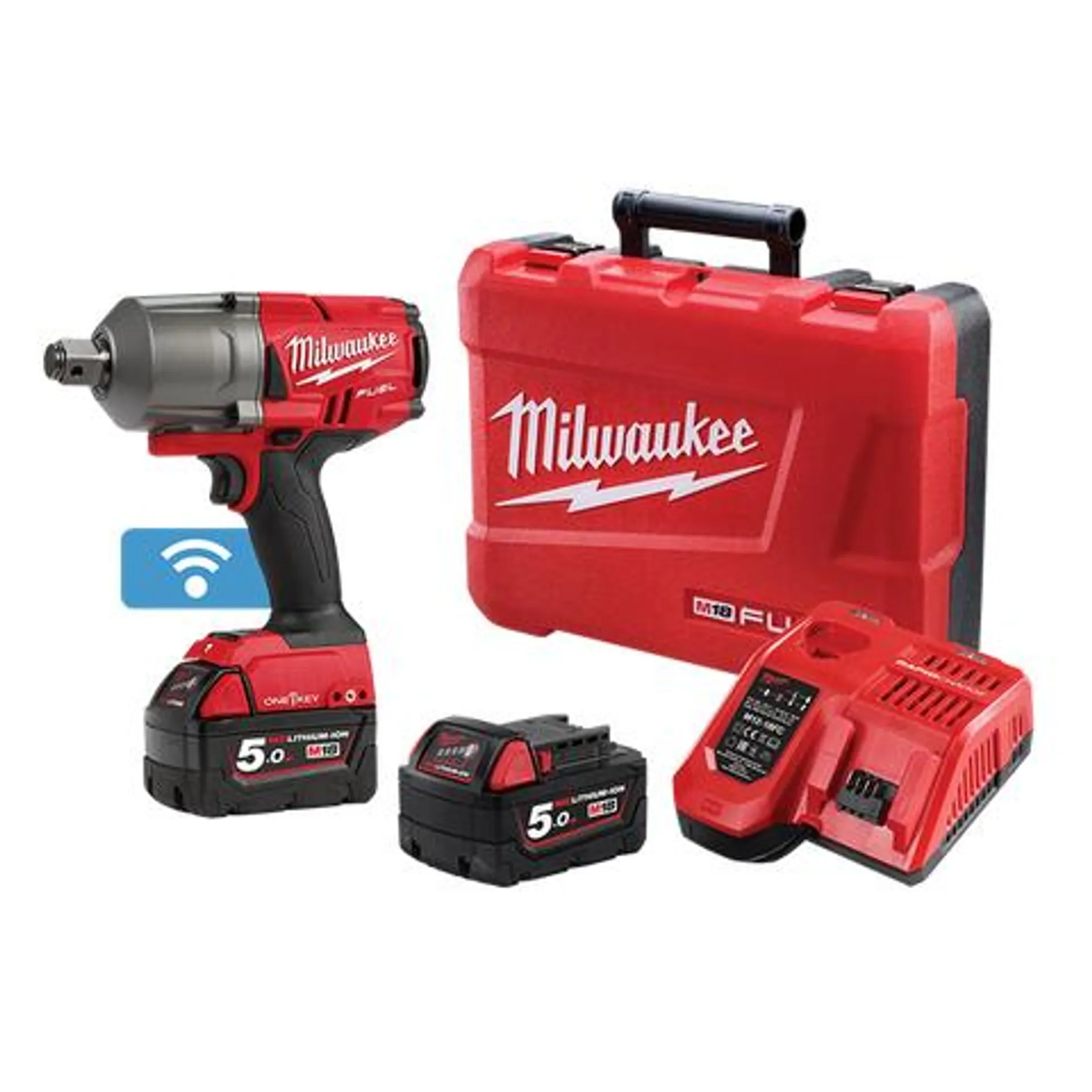 Milwaukee M18 FUEL ONE-KEY Cordless Impact Wrench 3/4in 2034Nm 18V 5Ah