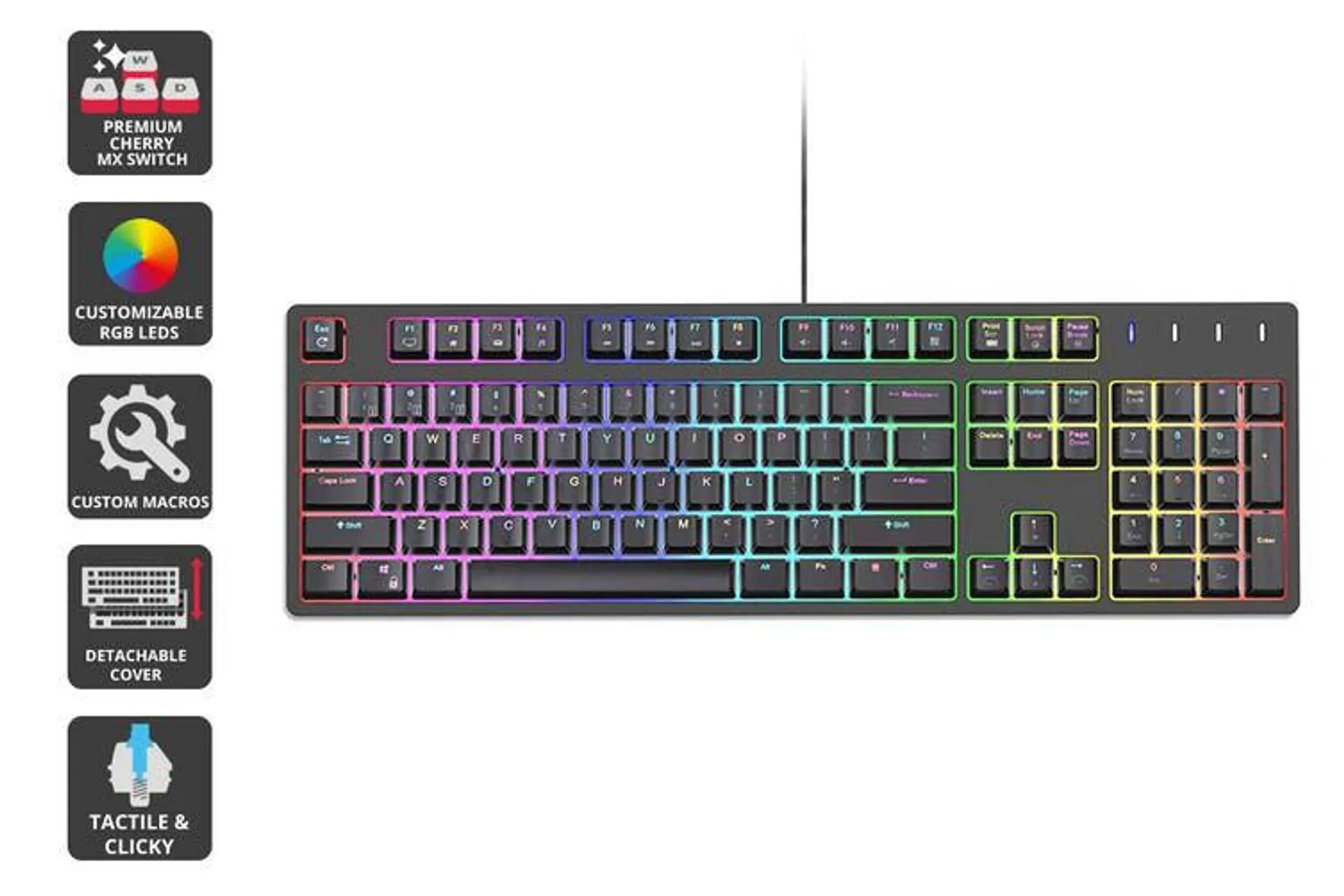 Kogan Full-RGB Premium Cherry MX Mechanical Keyboard (Blue Switch)