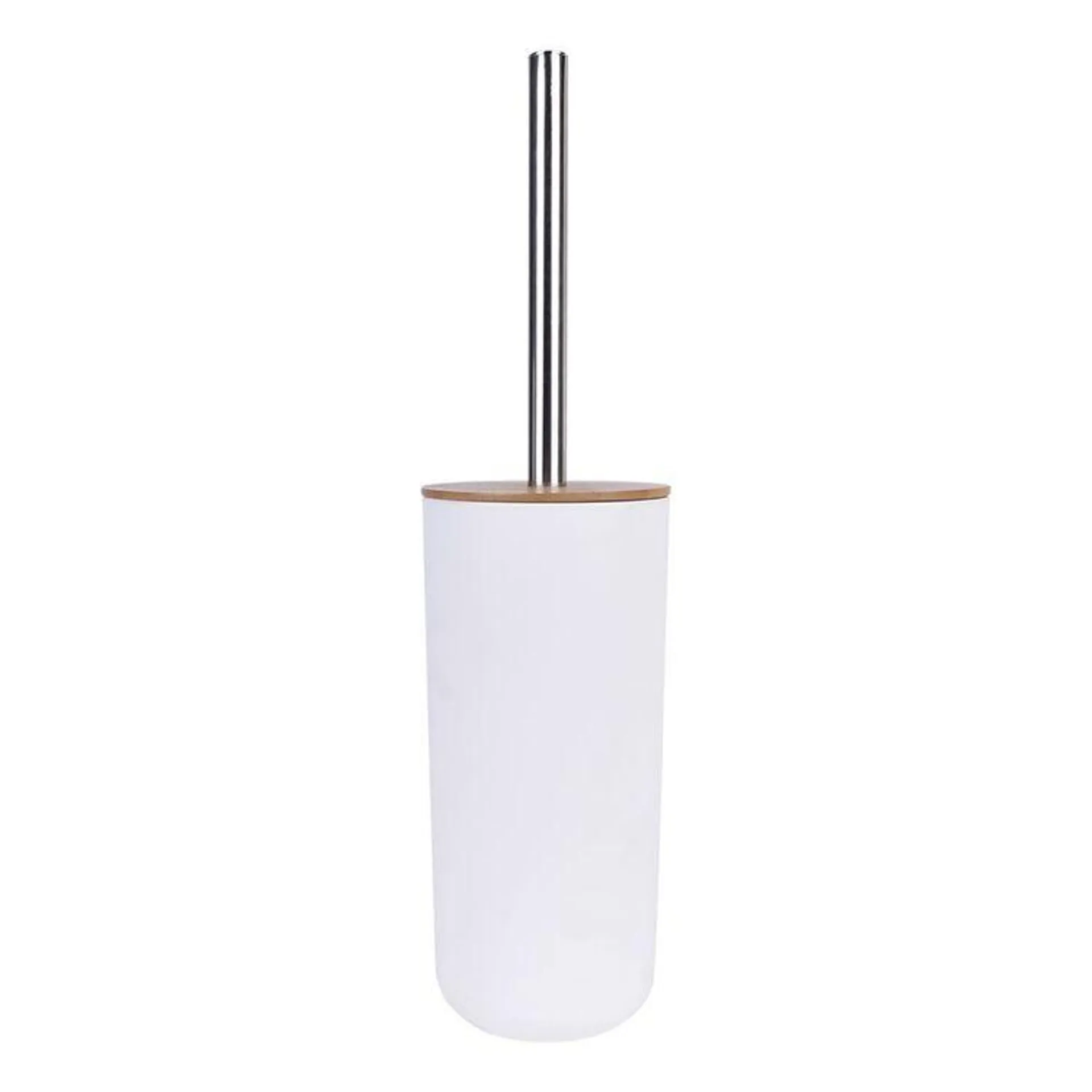 Clevinger Bamboo Toilet brush Holder White