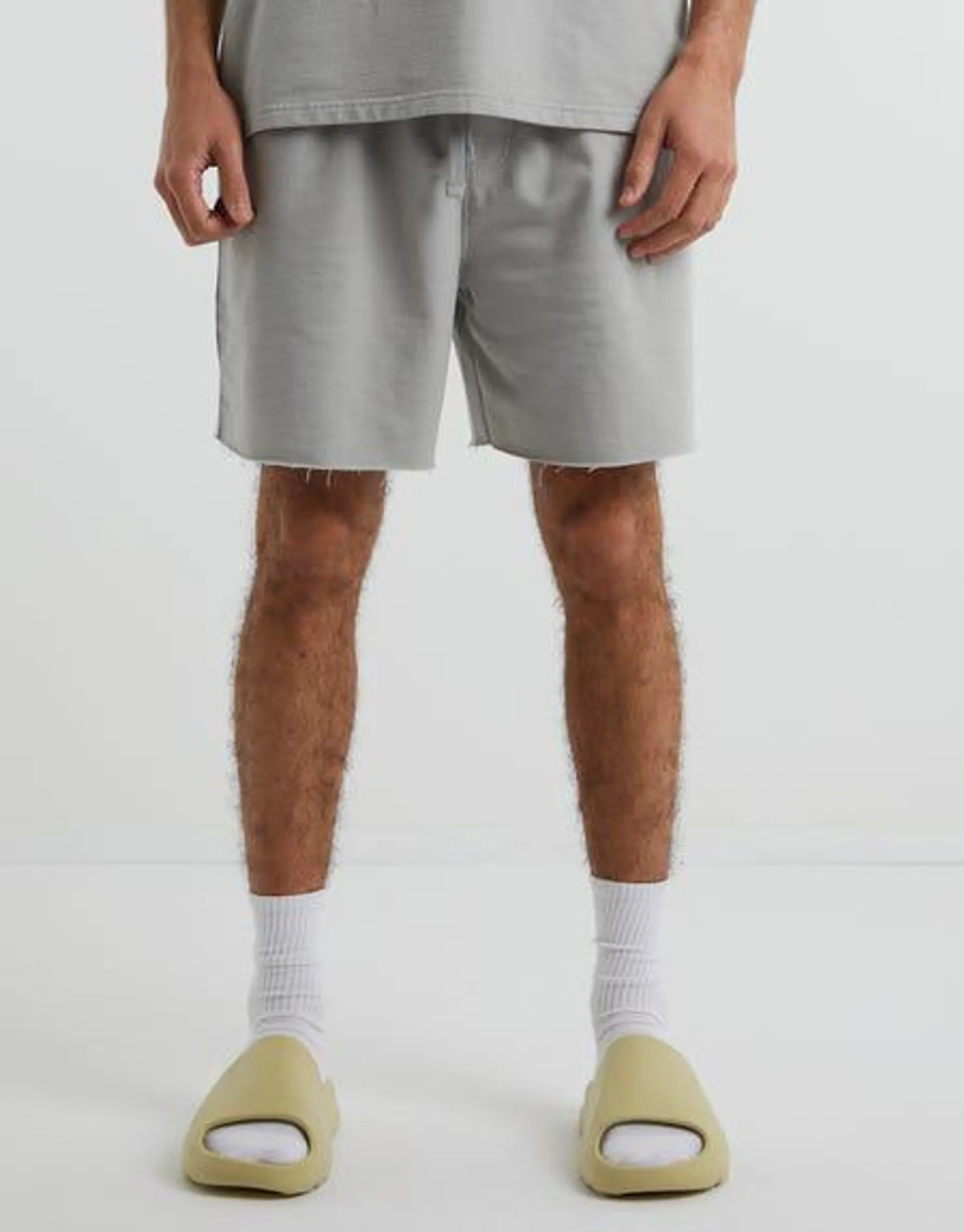 Lounge Draw String Shorts in Light Grey