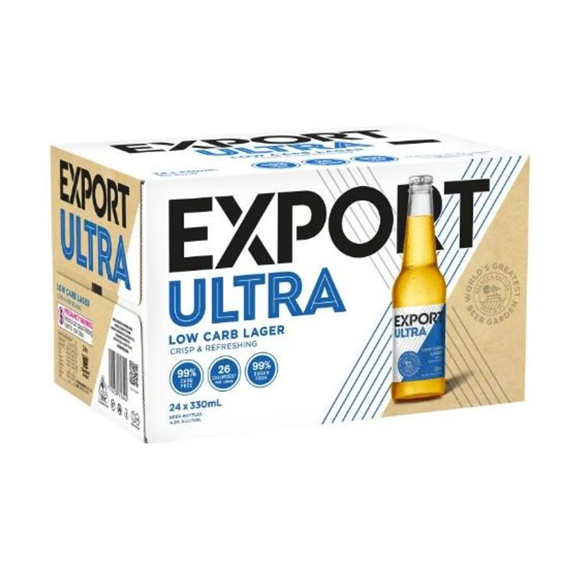 Export Ultra Low Carb Lager Bottles 24x330ml