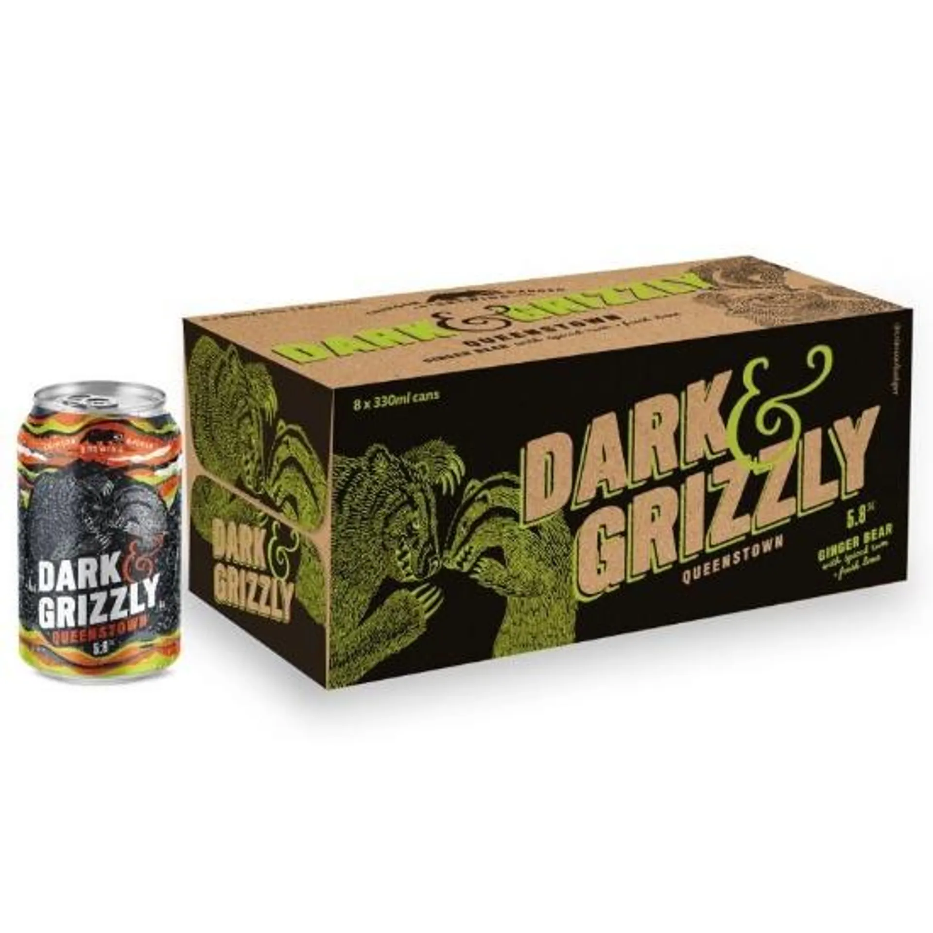 Crimson Badger Brewing Dark & Grizzly 5.8% Cans 8x330ml