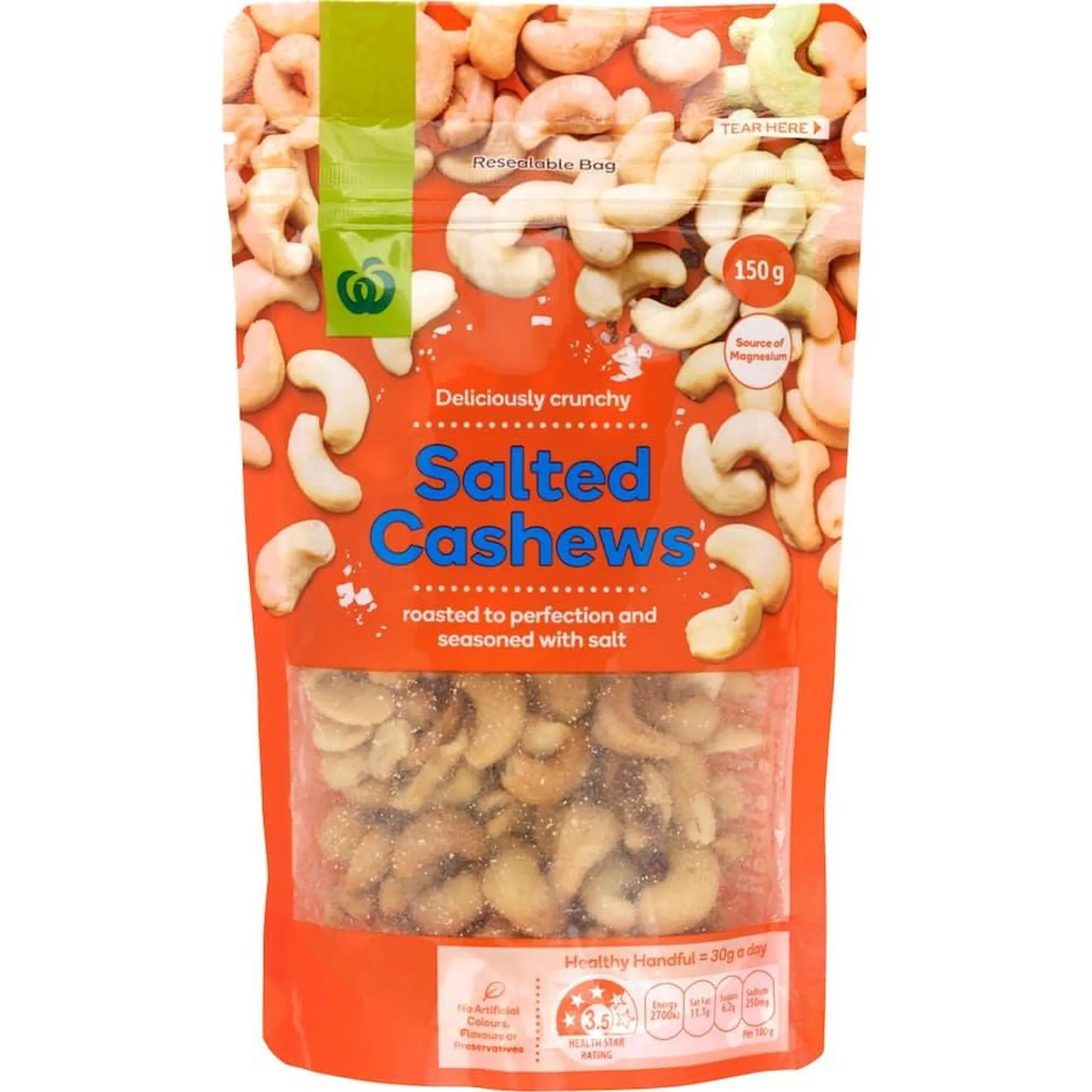 Woolworths Cashews Salted