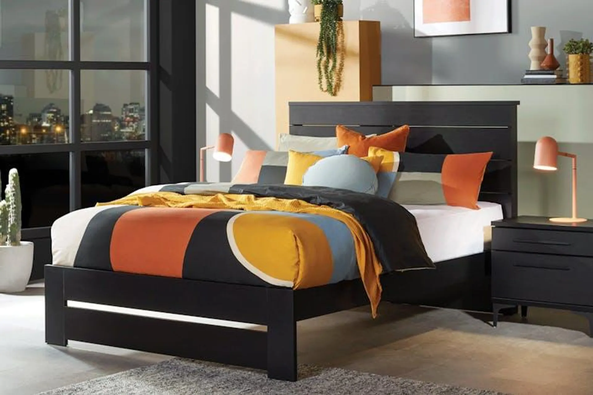 Aza Queen Bed Frame - Black