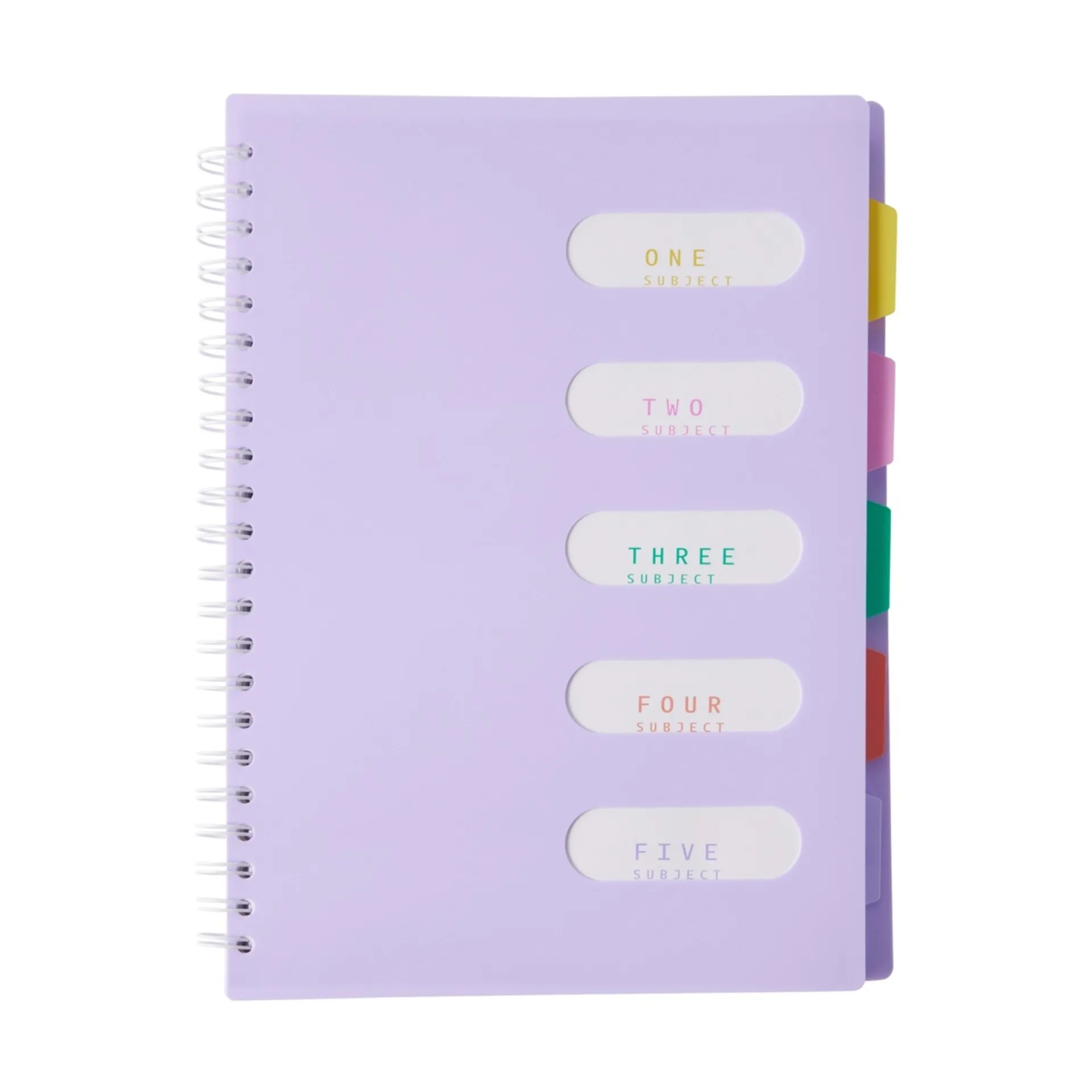 A4 Spiral 5 Subject Notebook