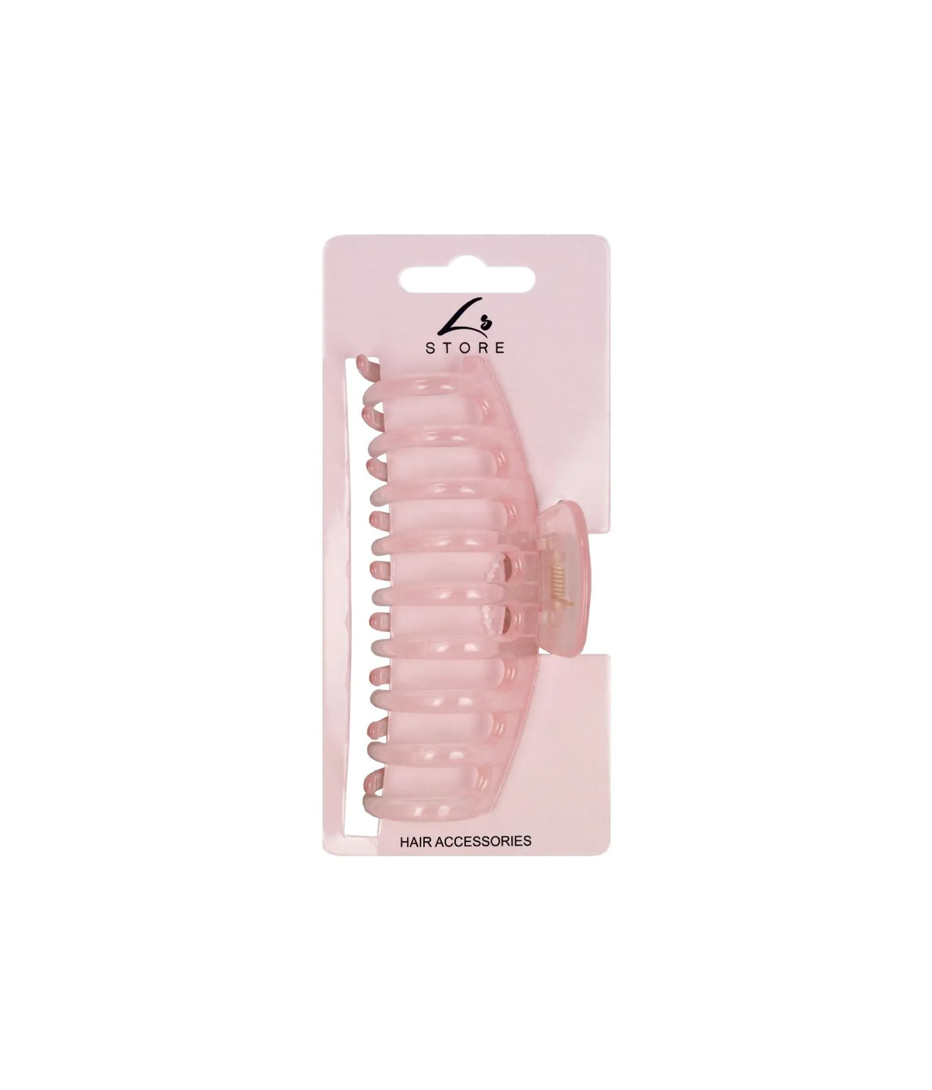 Clear Pink Hair Claw Clip 11cm