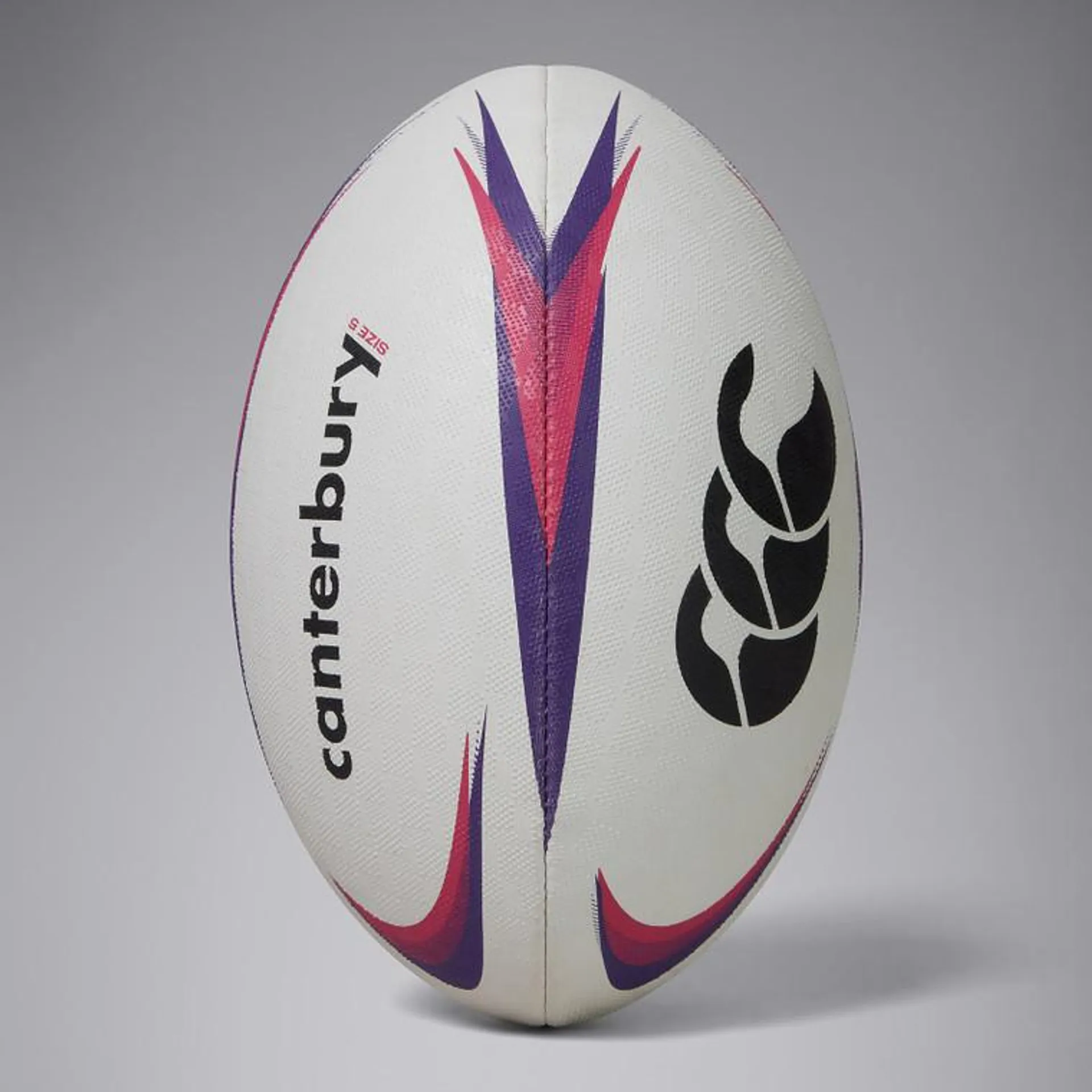 Canterbury Mentre Training Rugby Ball White/Violet Size 4
