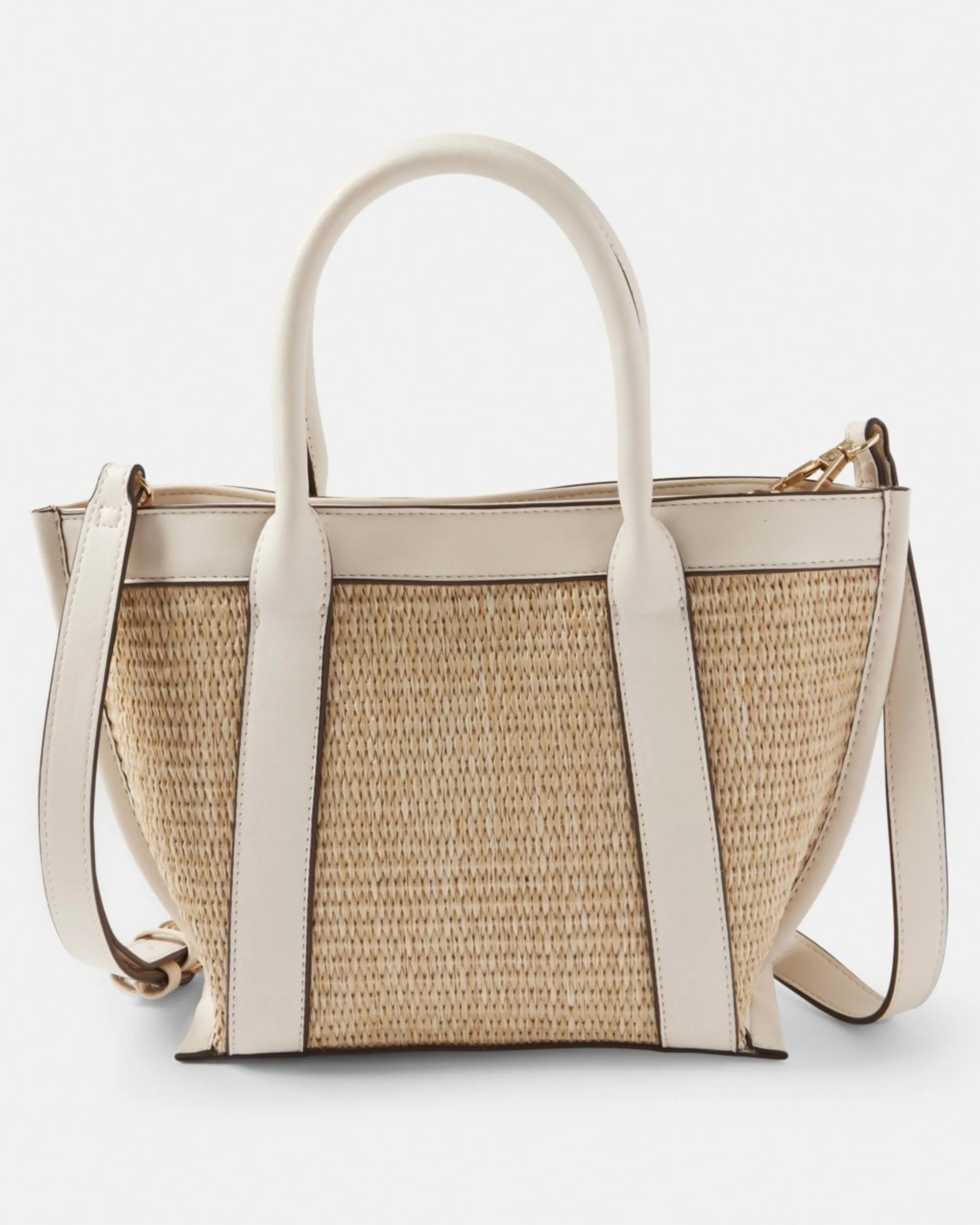 Mini Weave Tote Crossbody Bag