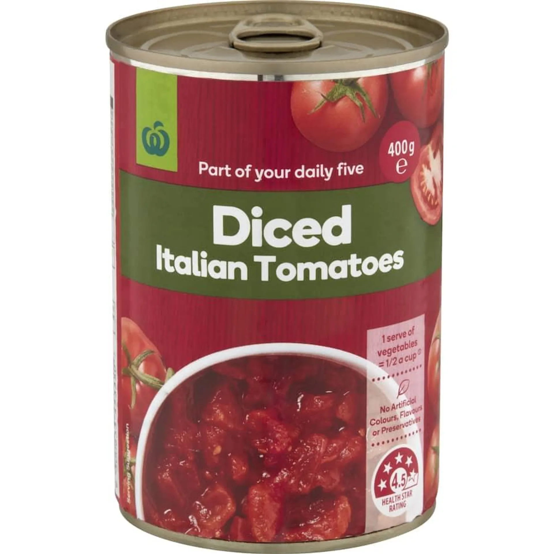 Woolworths Diced Tomatoes Italian