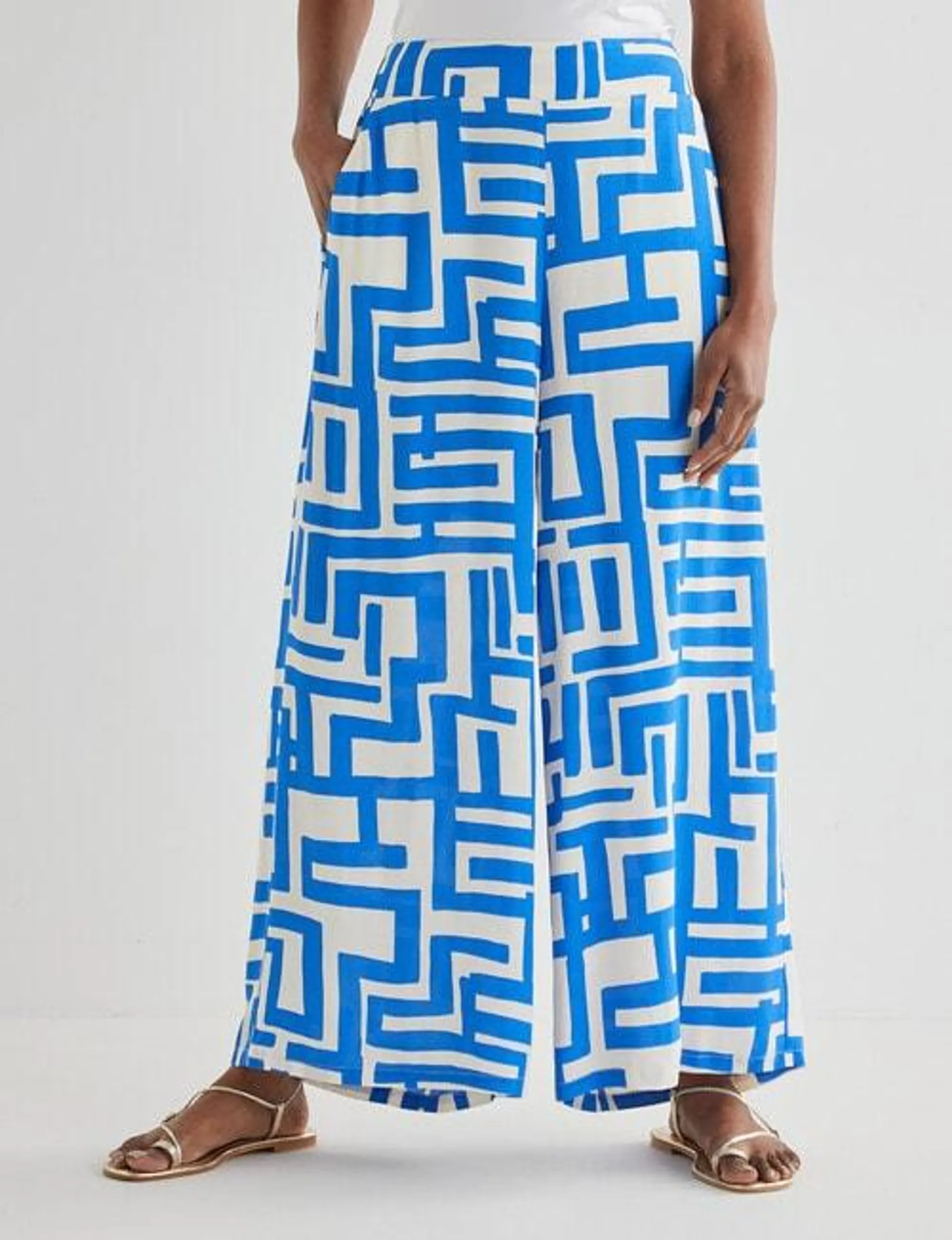 Whistle Printed Culotte, Santorini