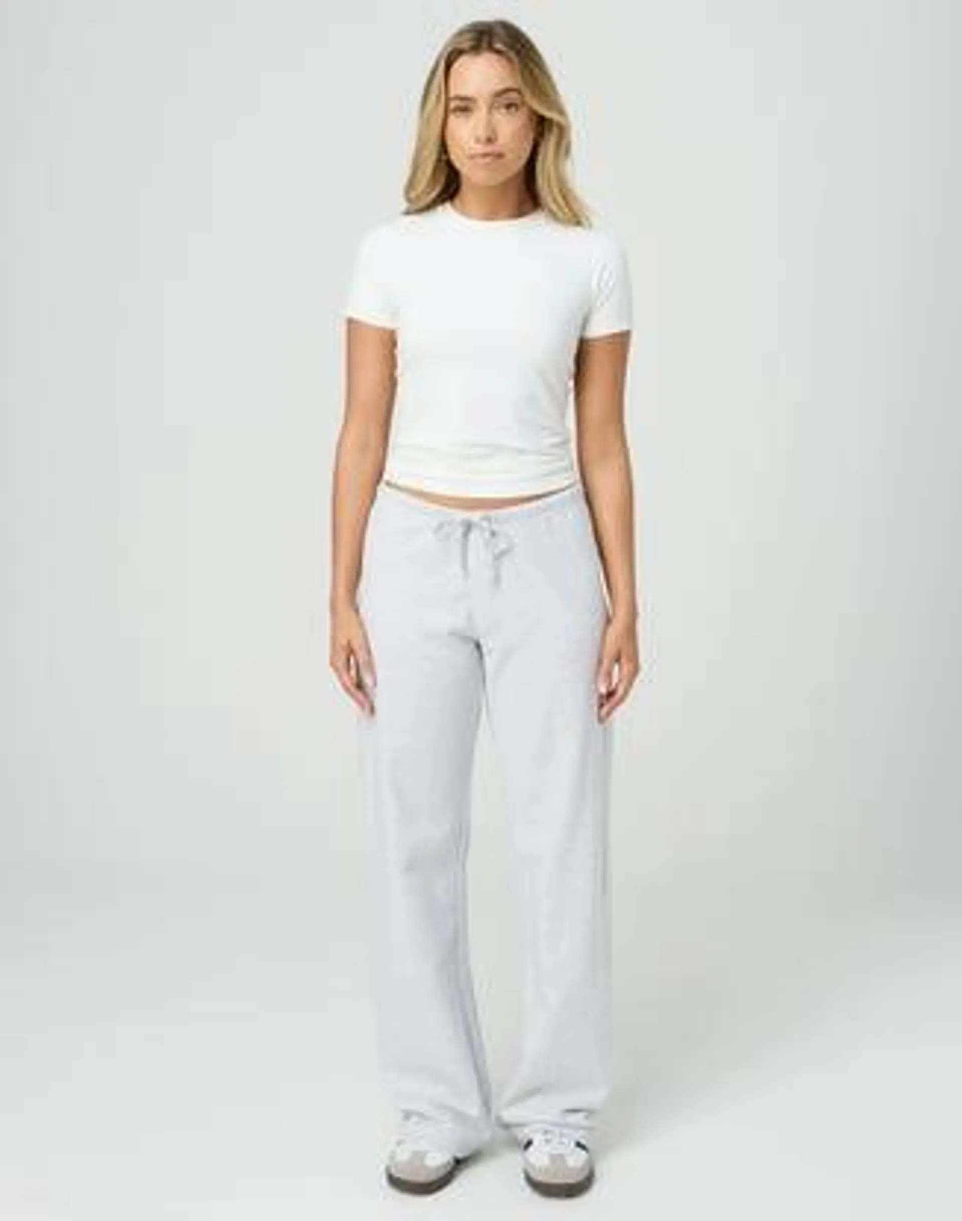 Tie Waist Wide Leg Jogger