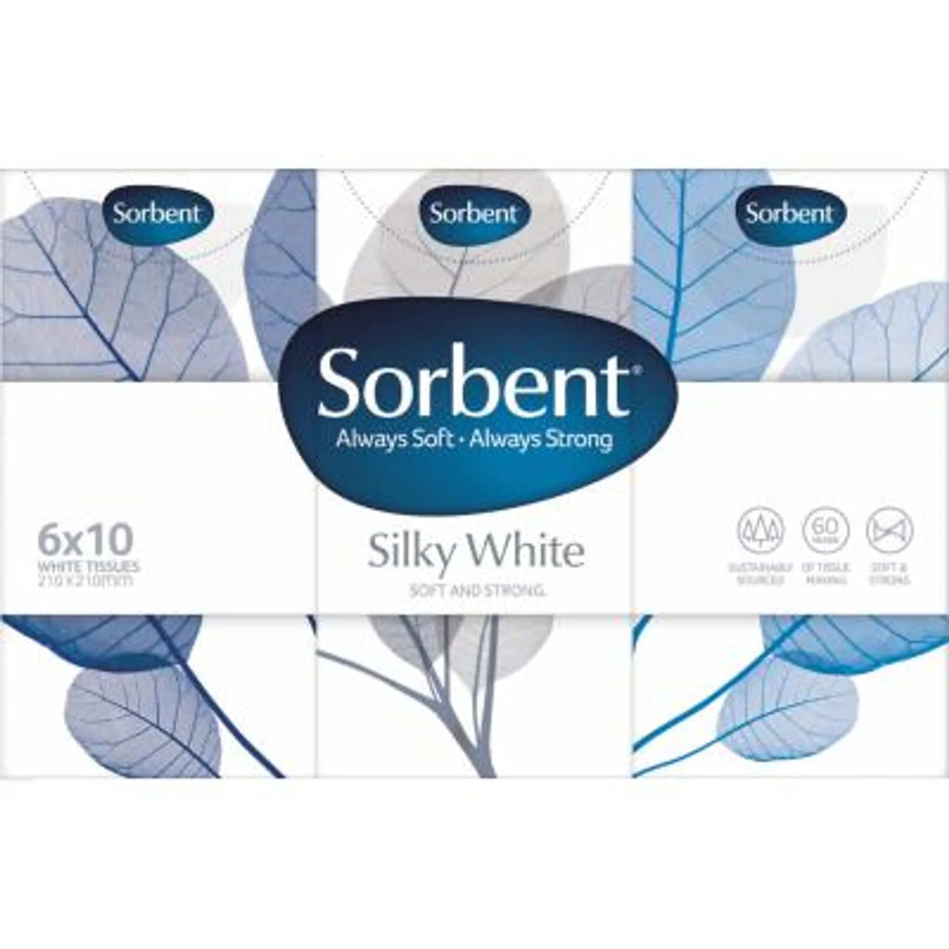 Sorbent Silky White Pocket Pack Tissues