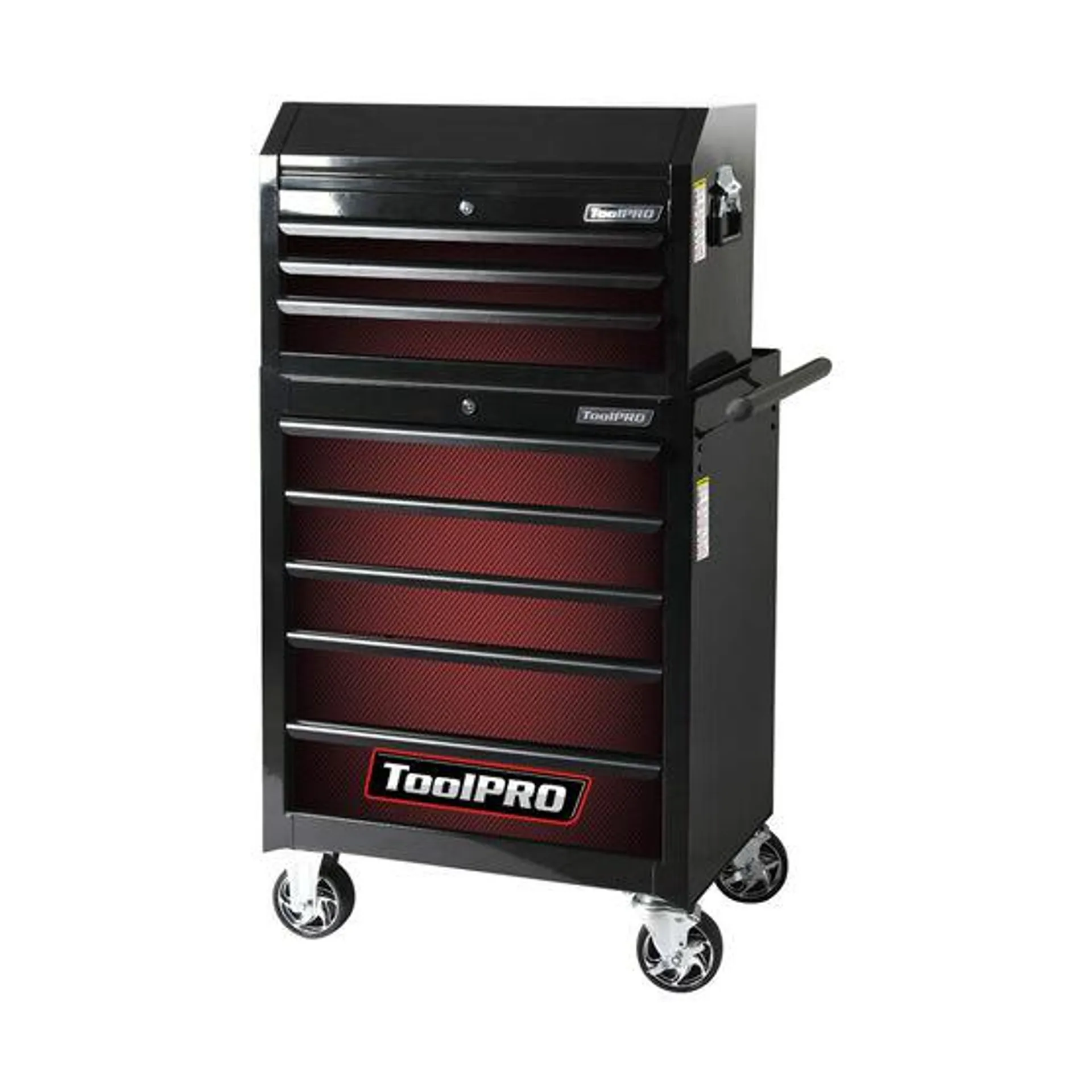 ToolPRO Tool Cabinet Magnetic Fascia Set - Red Carbon Fibre, Suits 26" Chest & 27" Cabinet