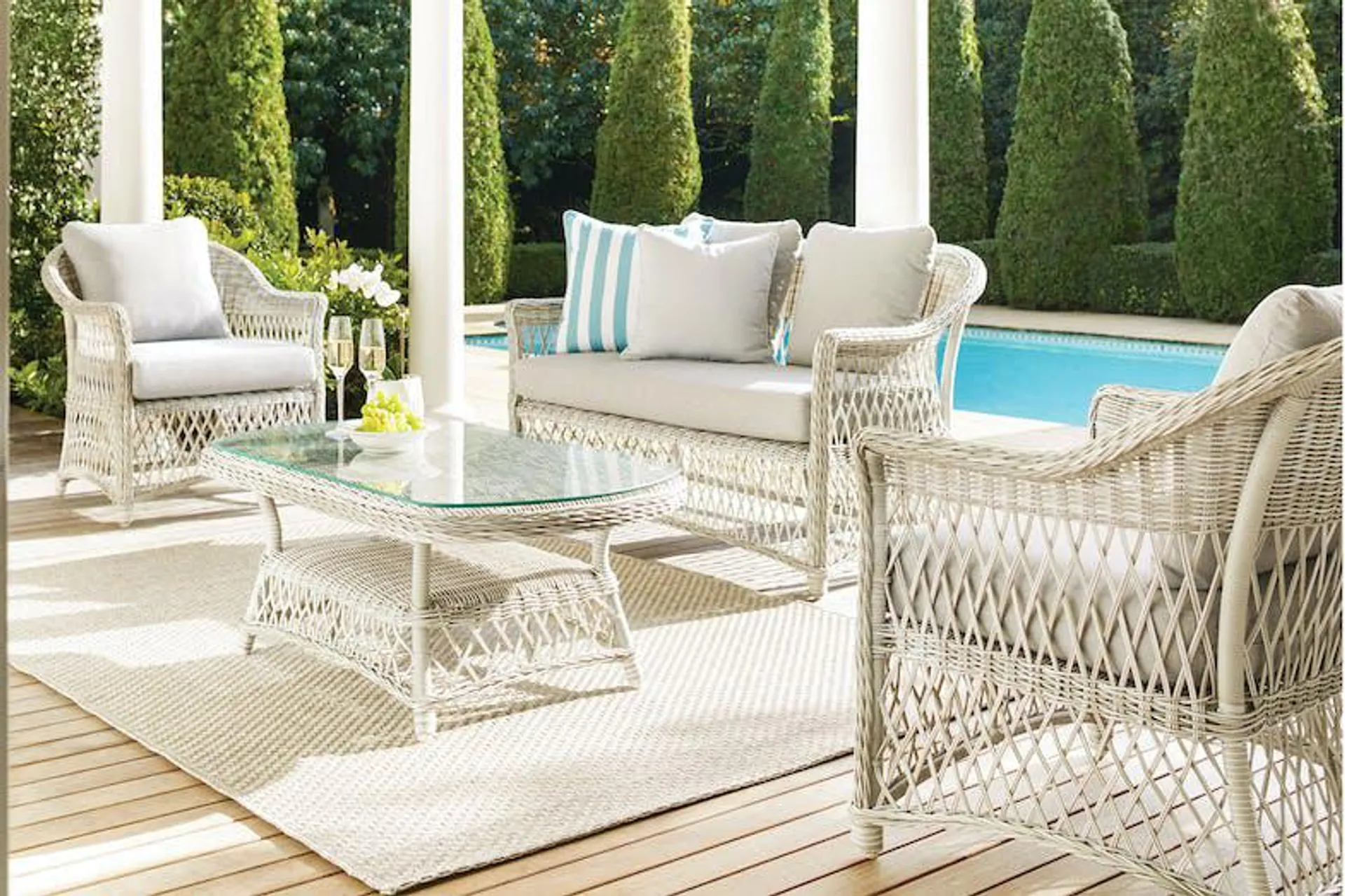 Pearl 4 Piece Outdoor Lounge Setting