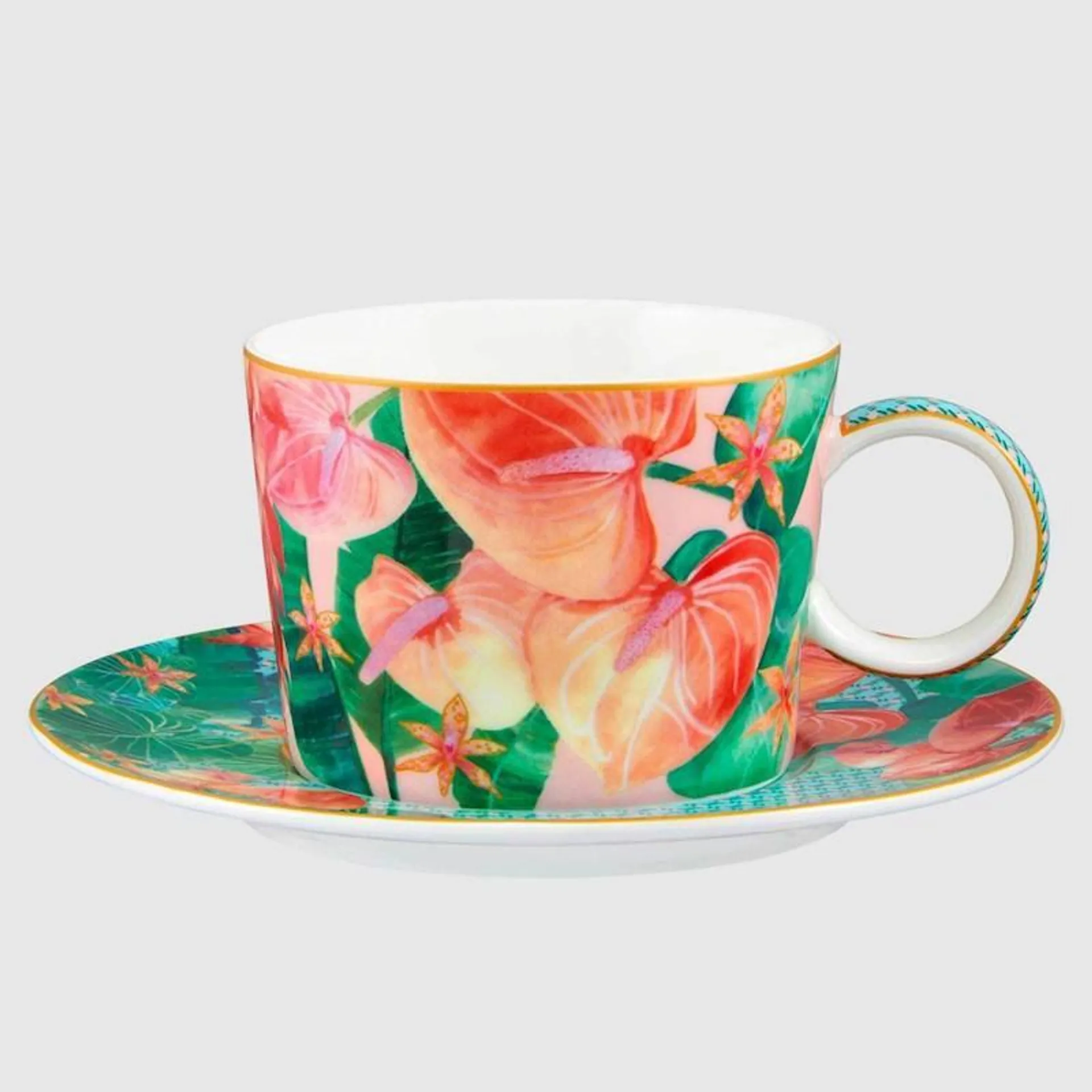 Maxwell &Williams Teas&C's Tropicana Cup & Saucer 250ml Pink