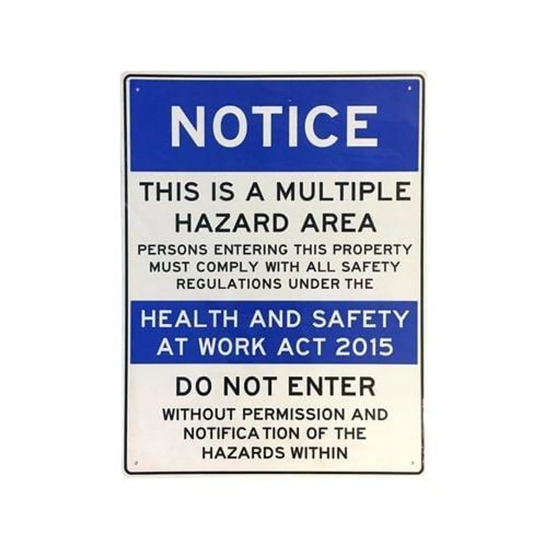 Brutus 450 x 600mm Multiple Hazard Plastic Sign