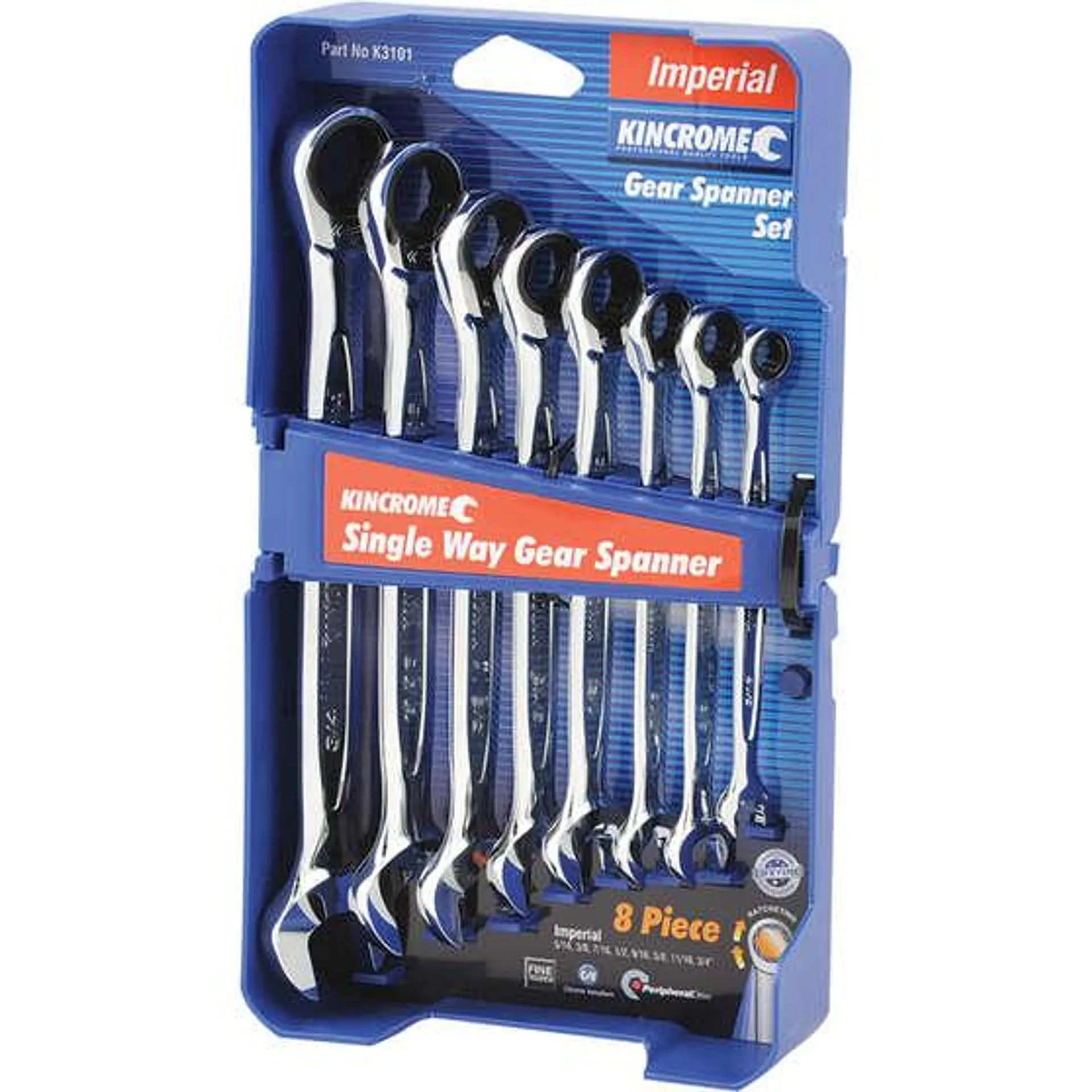 Kincrome Ratchet Spanner Set SAE 8 Piece