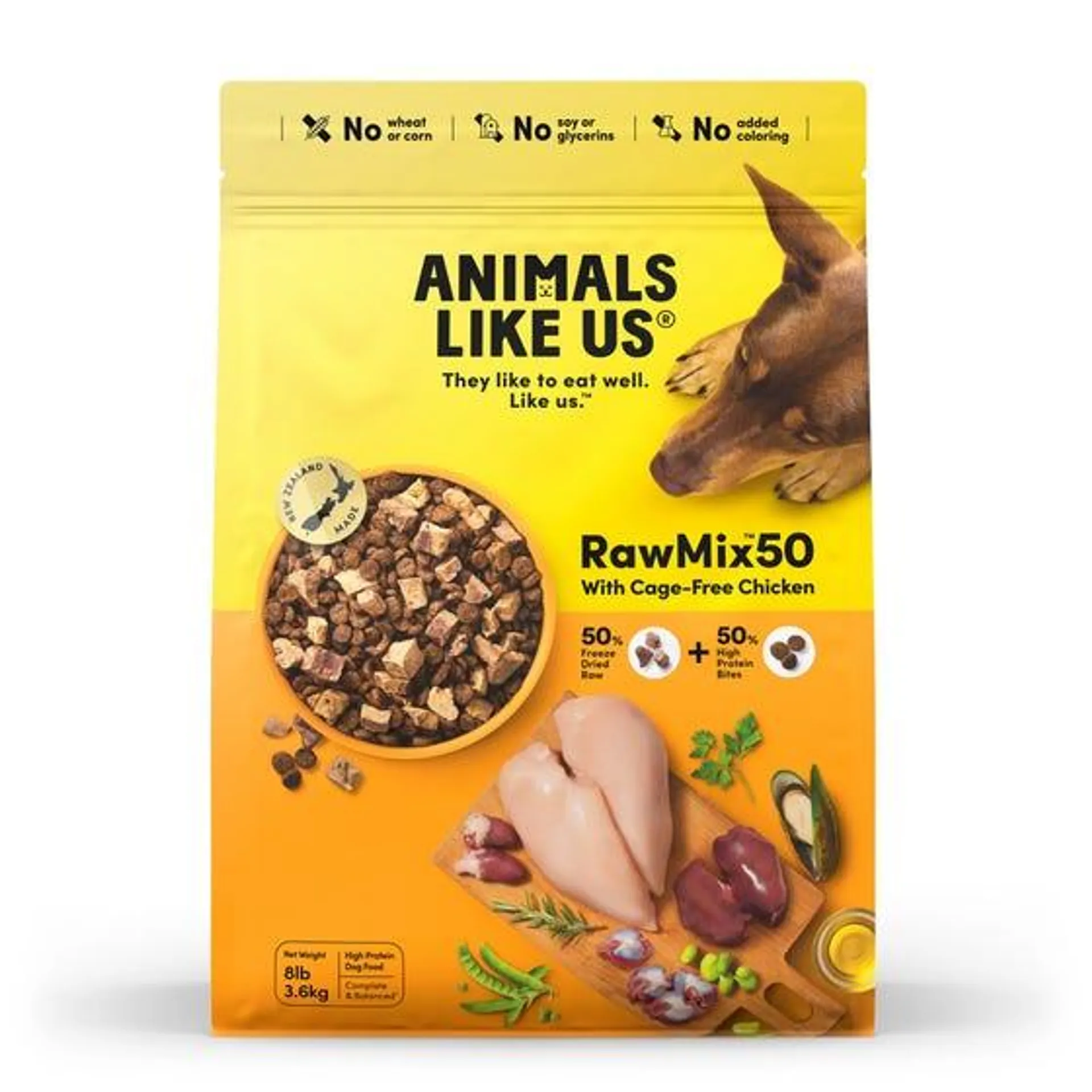 Animals Like Us Rawmix50 Chicken Dog Food 3.6kg