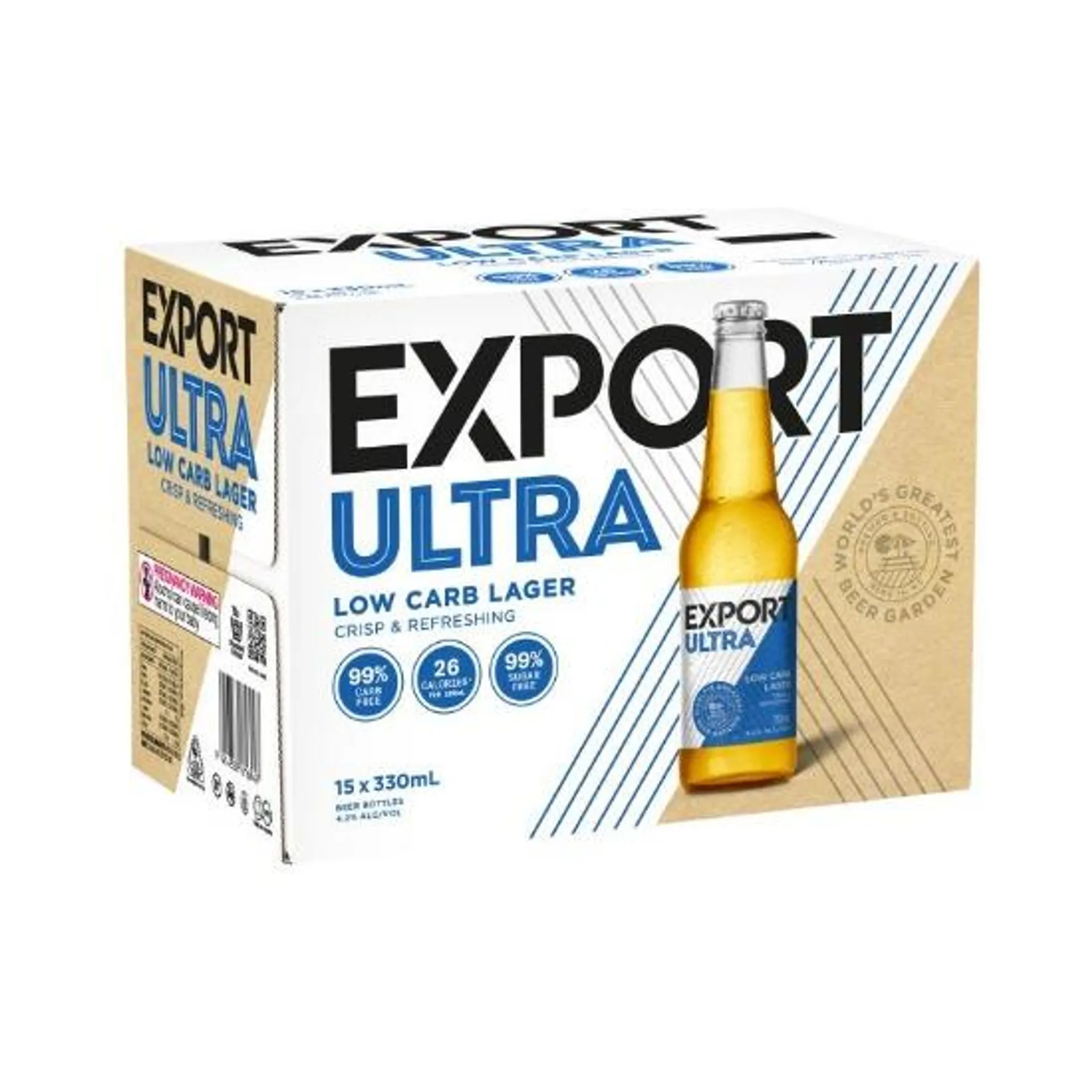 Export Ultra Low Carb Lager Bottles 15x330ml