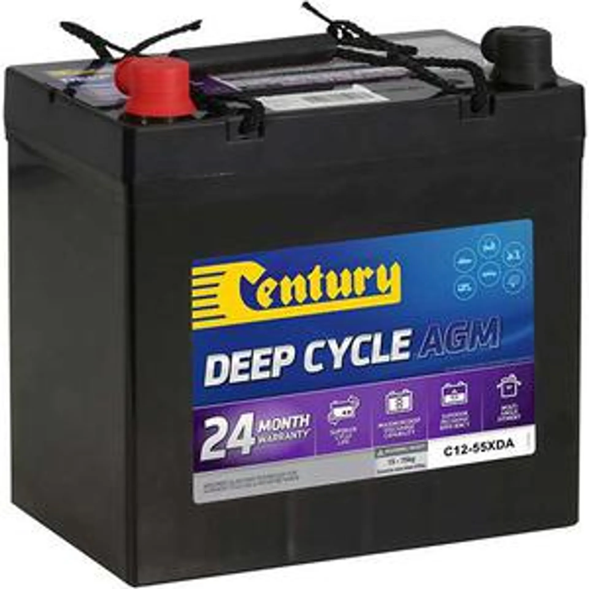 Battery 12V 55Ah Deep Cycle AGM Sealed Lead Acid