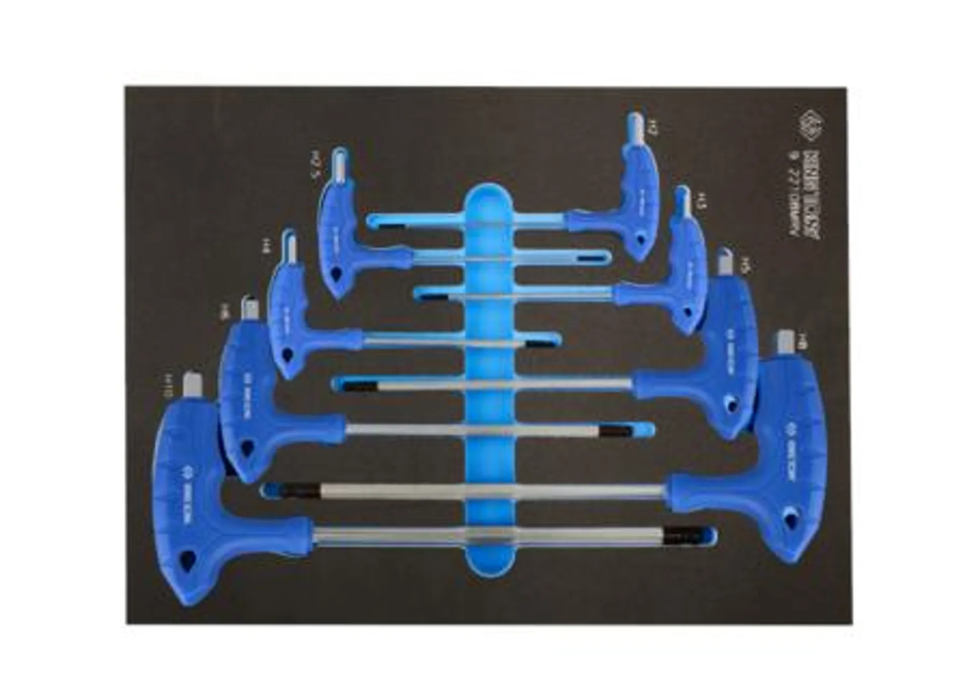 L-Type hex wrench set metric 2-10mm , eva foam tray