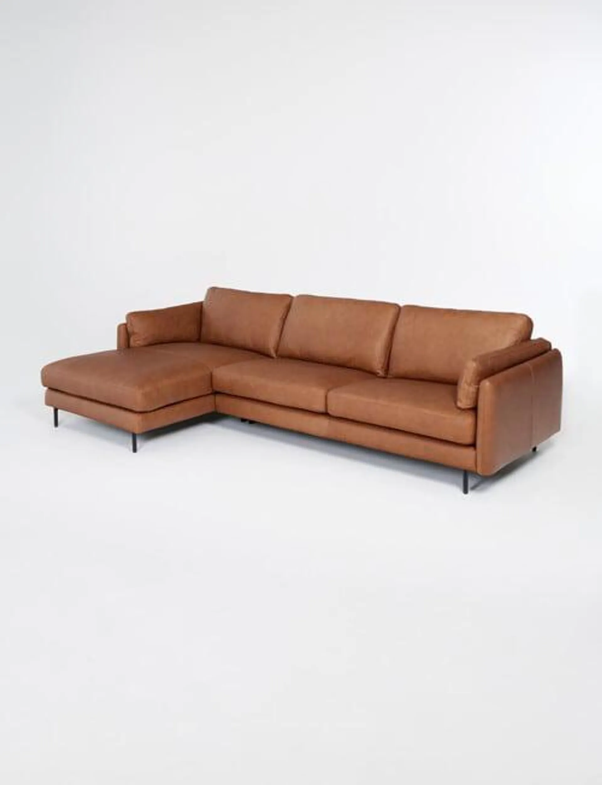 LUCA Rio Leather 2.5 Seater Sofa with Left Hand Chaise