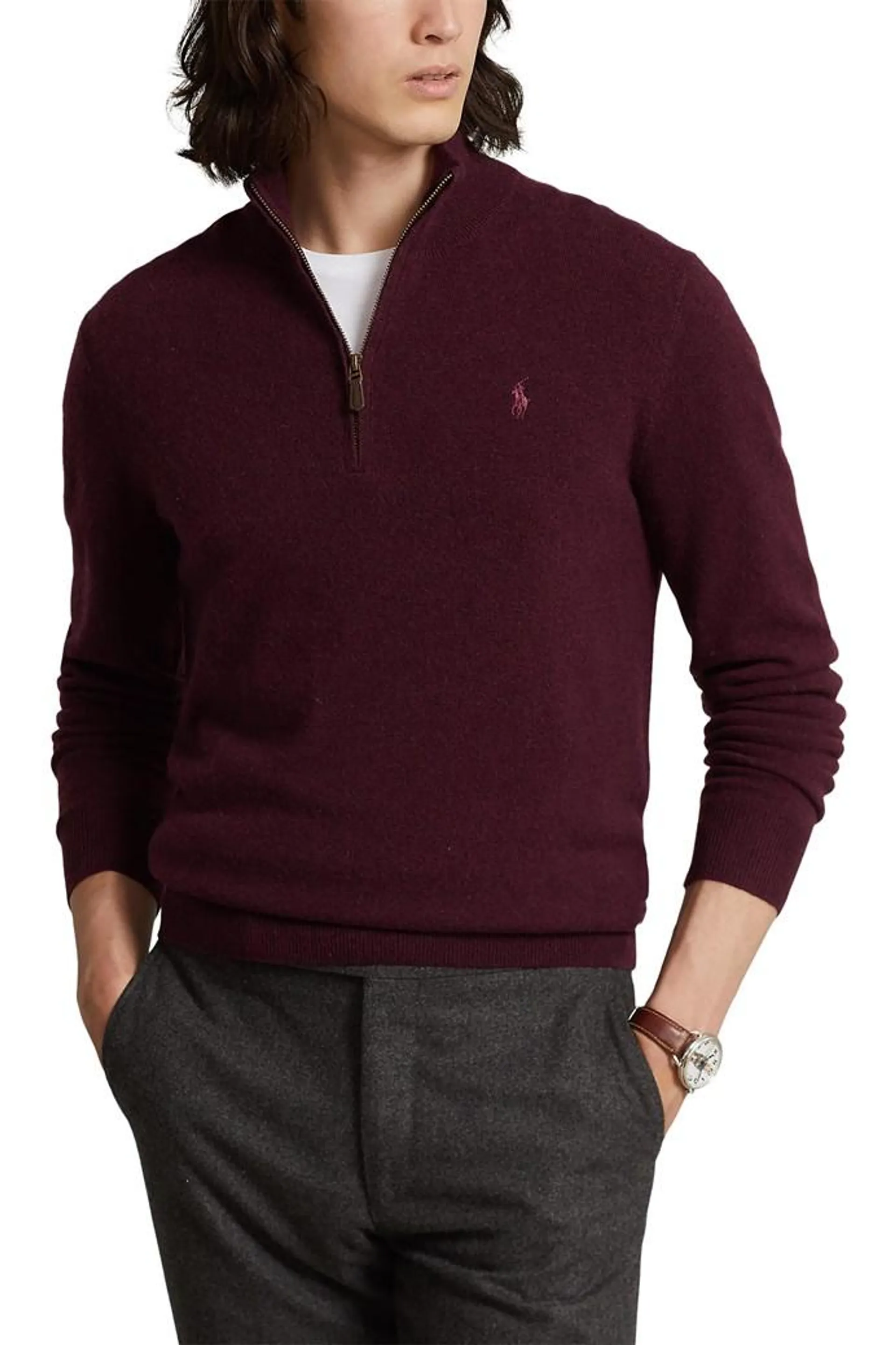 Wool Quarter-Zip Sweater