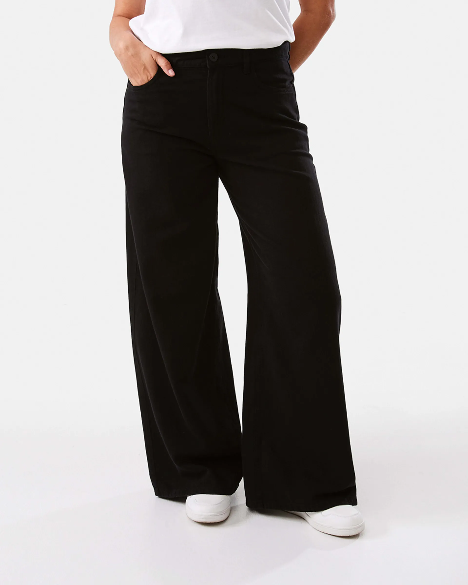 Lightweight Wide Leg Jeans