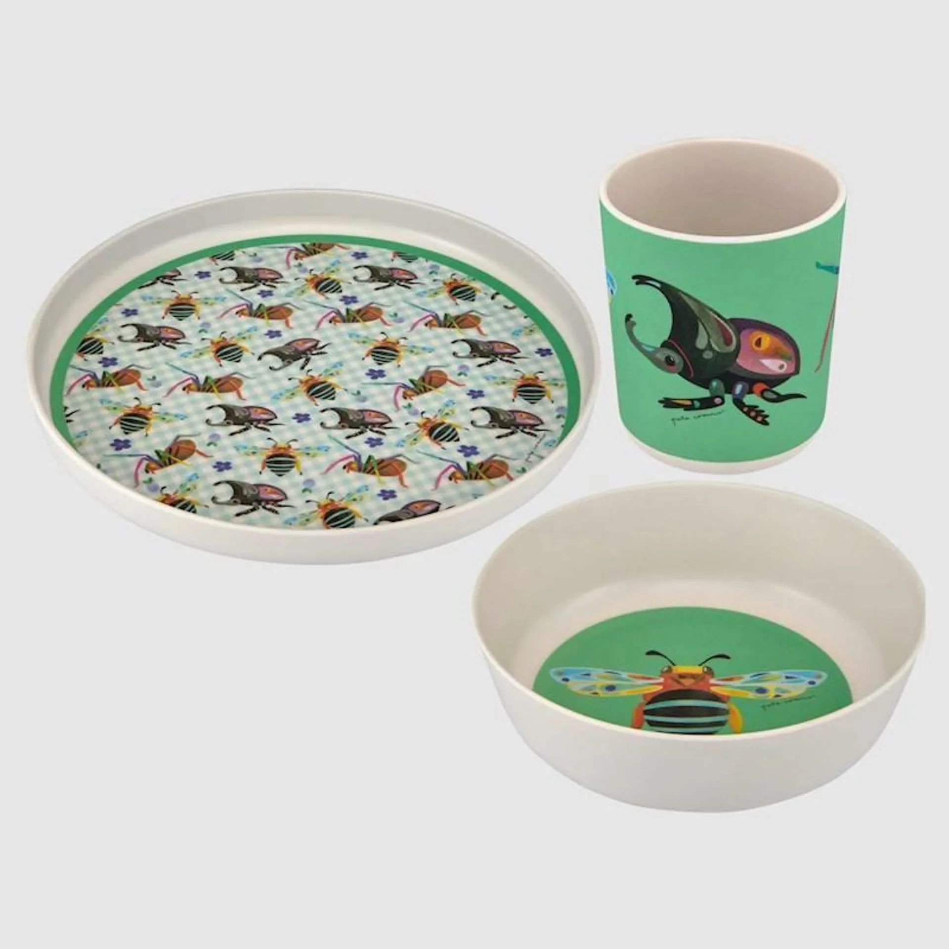 Maxwell&Williams Garden Party Kids Melamine Dinner Set Green