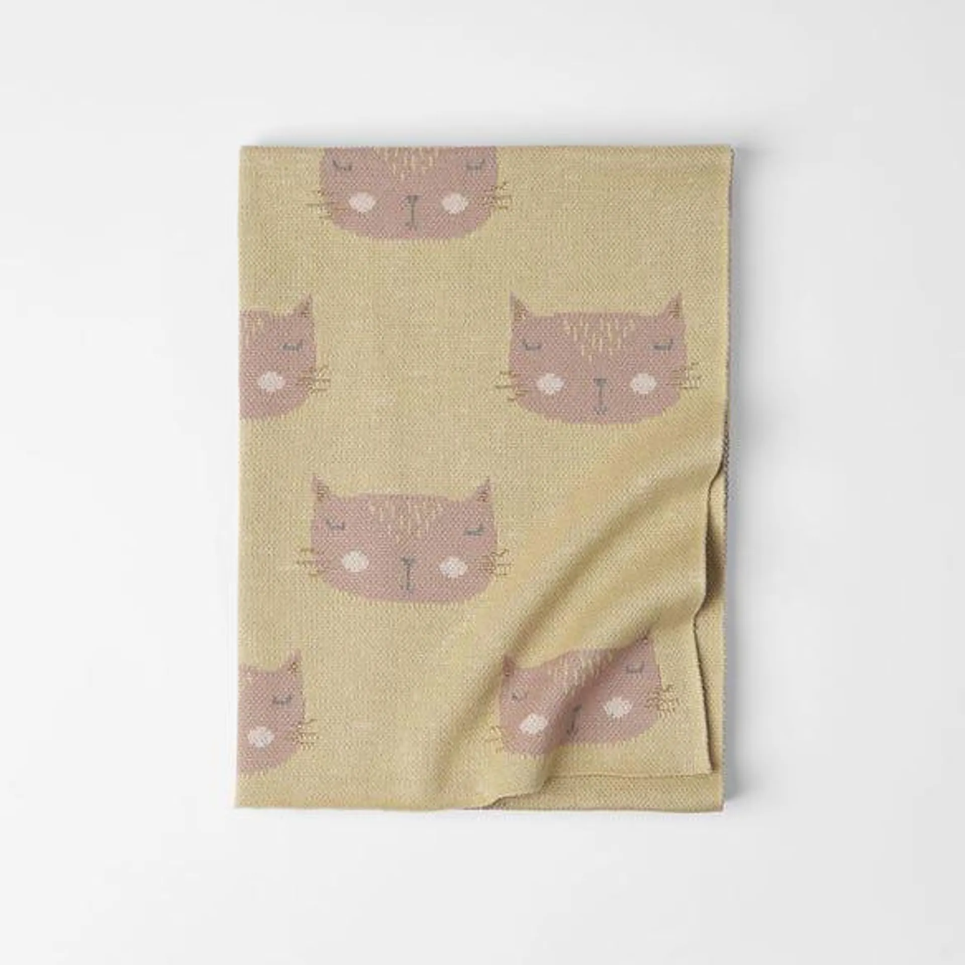 Lola Cat Kids Knitted Throw