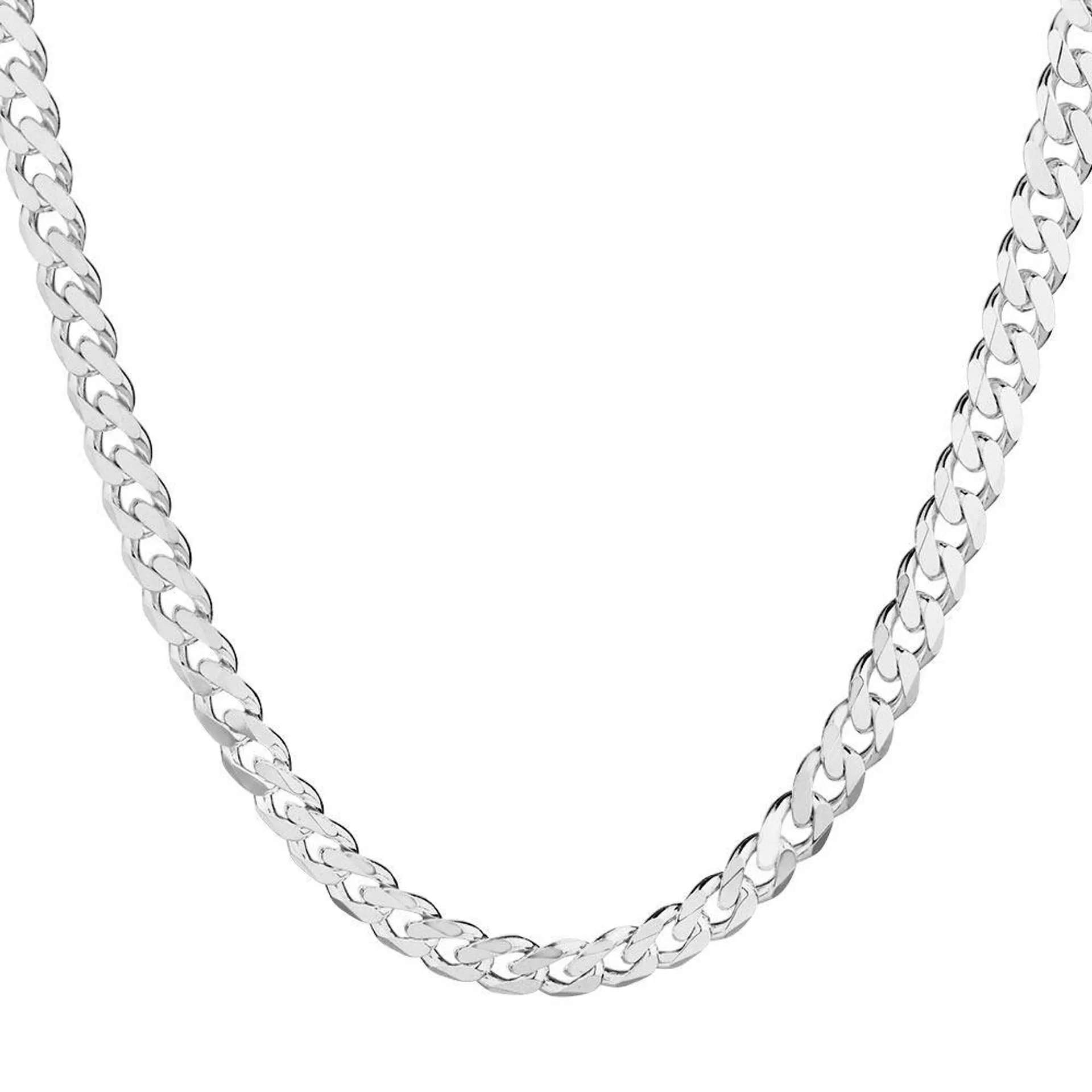 55cm (22") 6.5mm Width Curb Chain in Sterling Silver