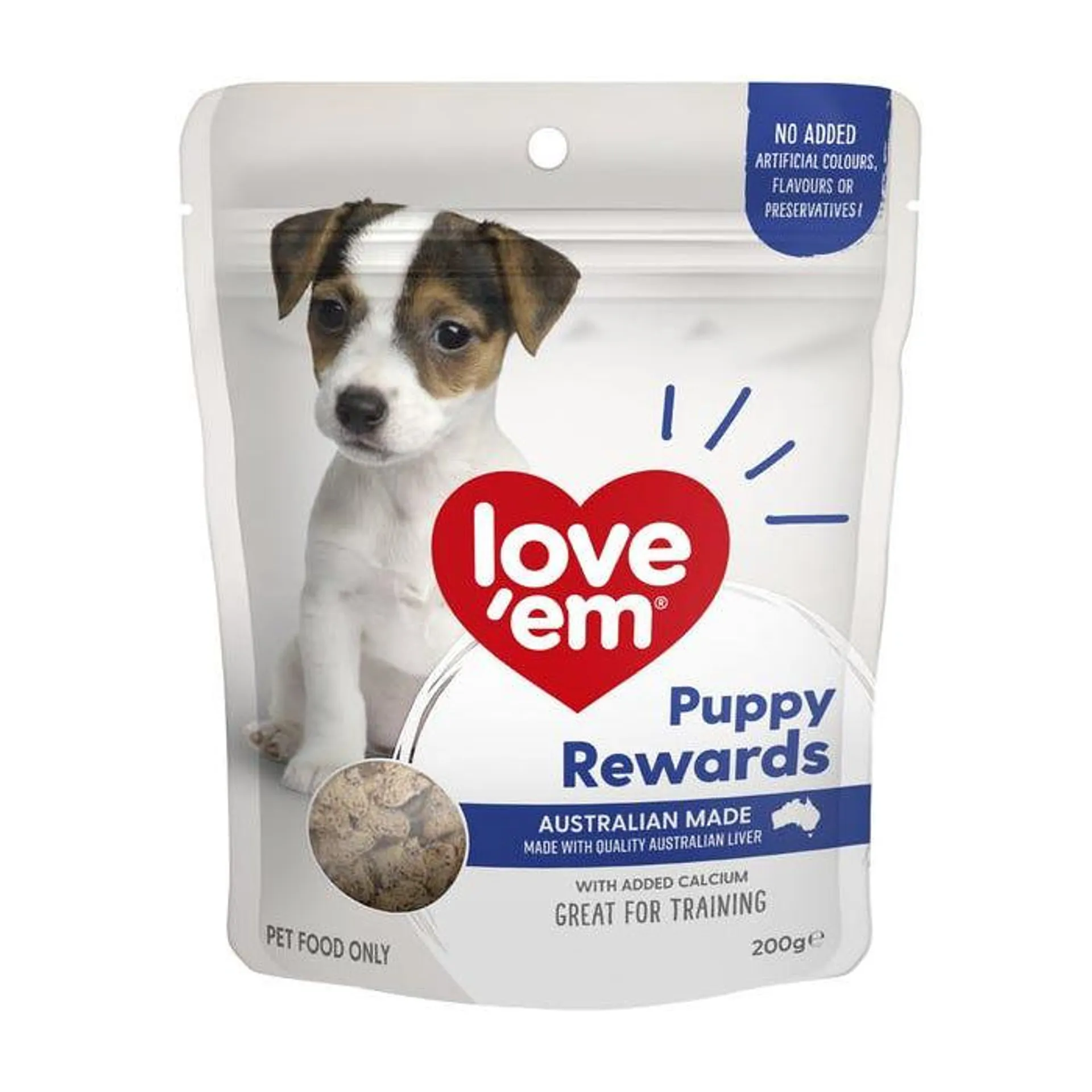 Love 'em Liver Puppy Rewards Treats 200g