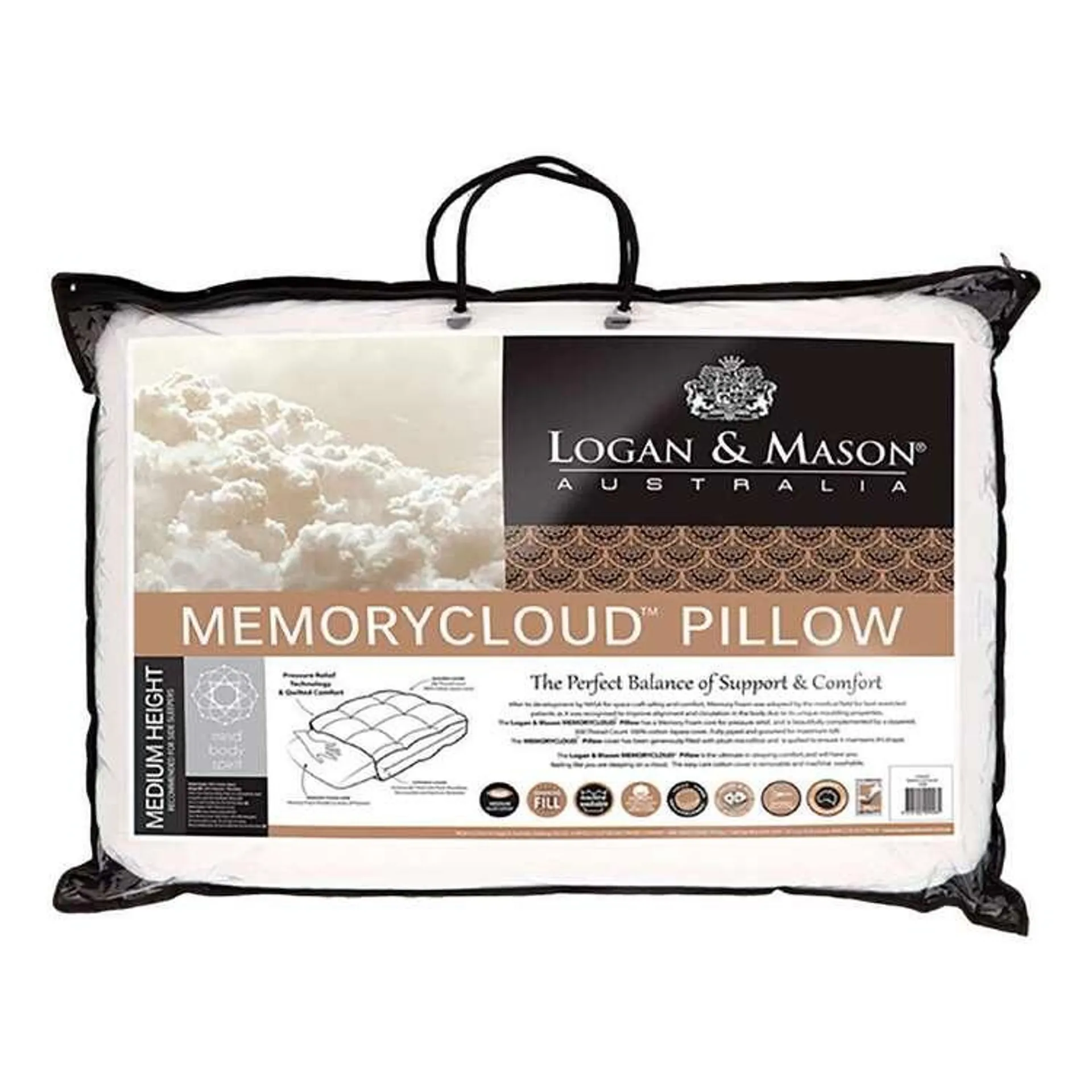 Logan & Mason Memory Cloud Pillow White Standard