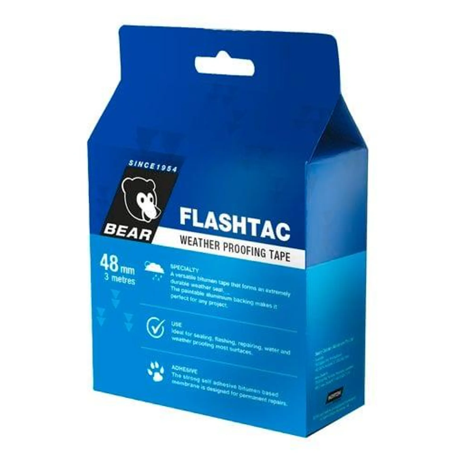 Bear Flashtac Weather Proofing Foil Tape 48mm x 3m Silver