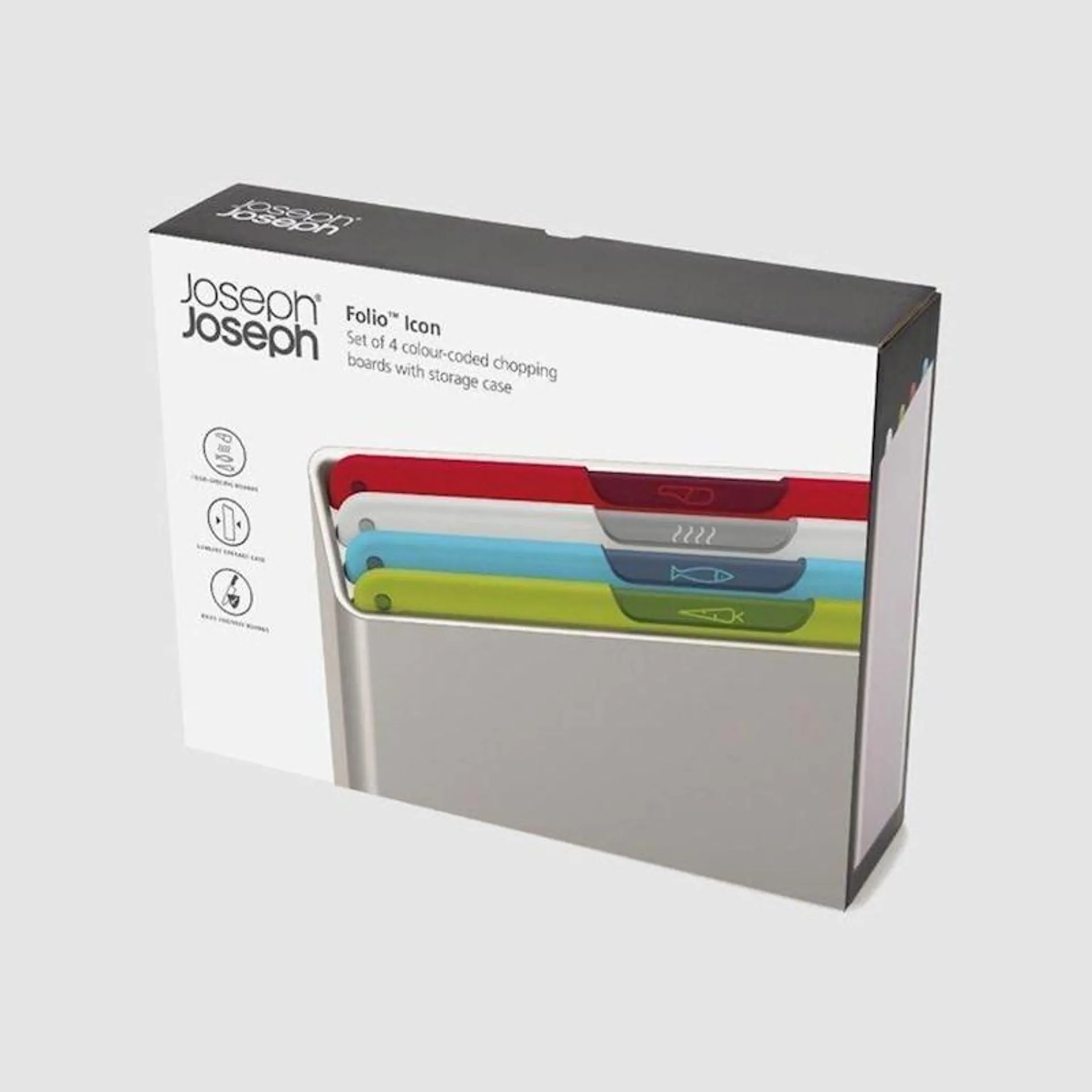 Joseph Joseph Folio Chopping Board Set Regular Multicolour 4 Pc