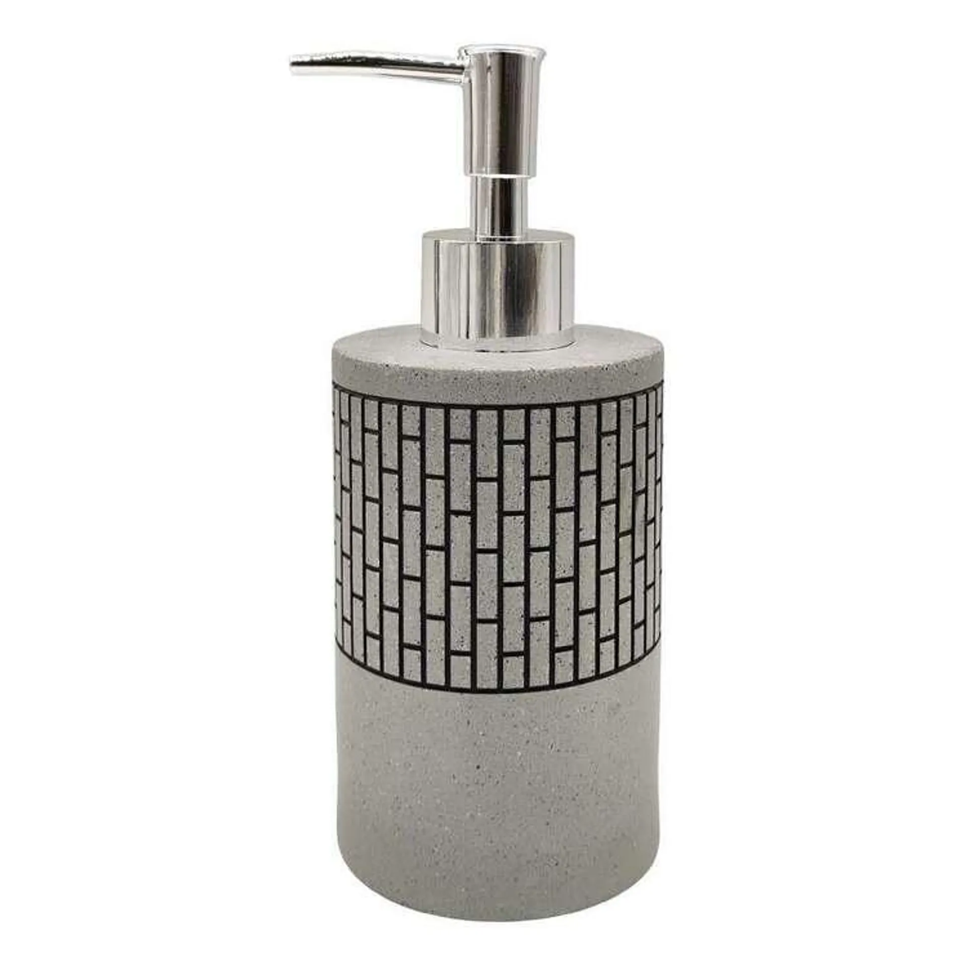 White Home Beckett Resin Soap Dispenser Grey