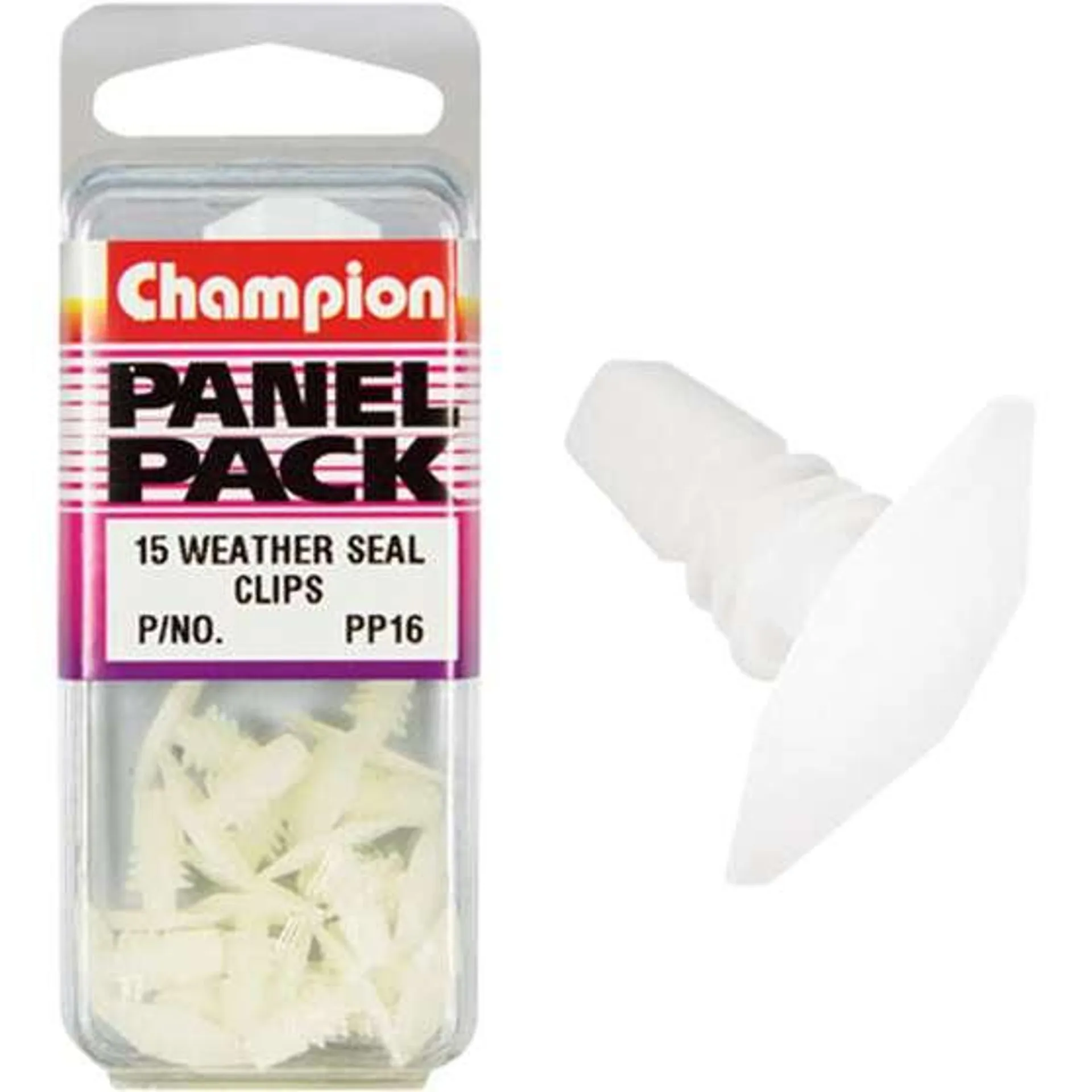 Champion Panel Pack Weather Seal Clips PP16, White