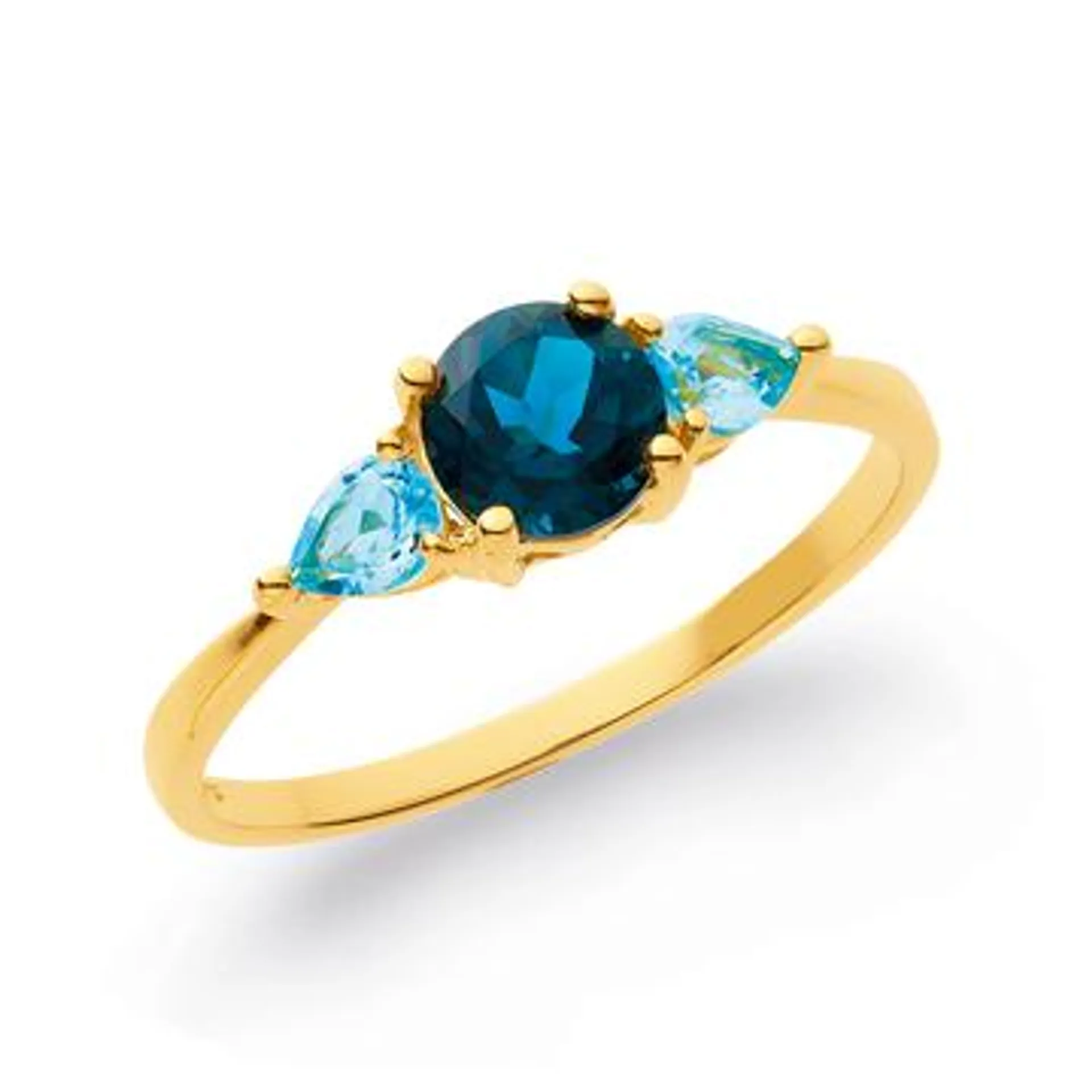 9ct, London Blue Topaz Ring