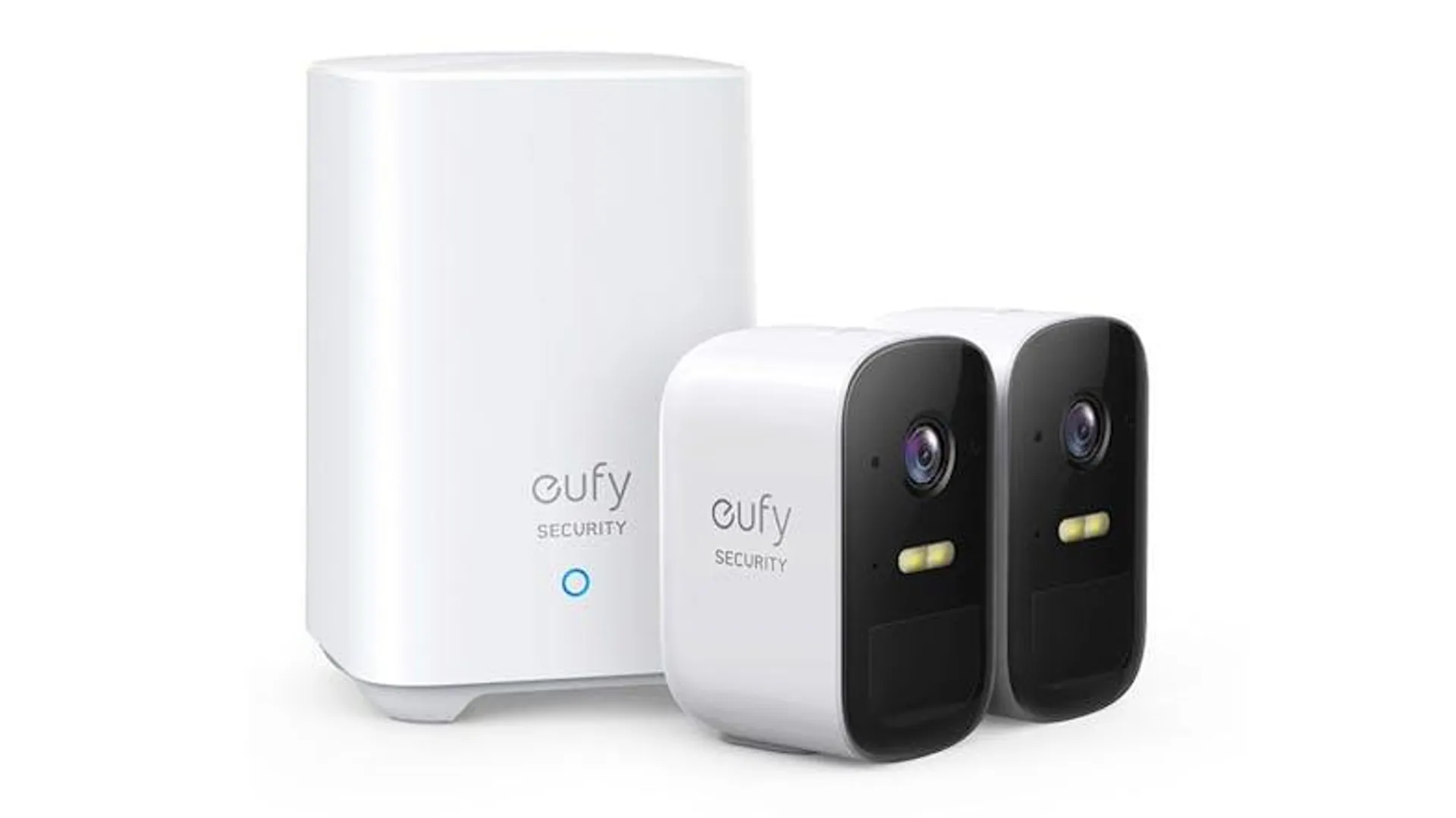 Eufy Cam 2C Pro 2K Outdoor Wireless Smart Security Camera - 2 Pack with HomeBase2 (White)