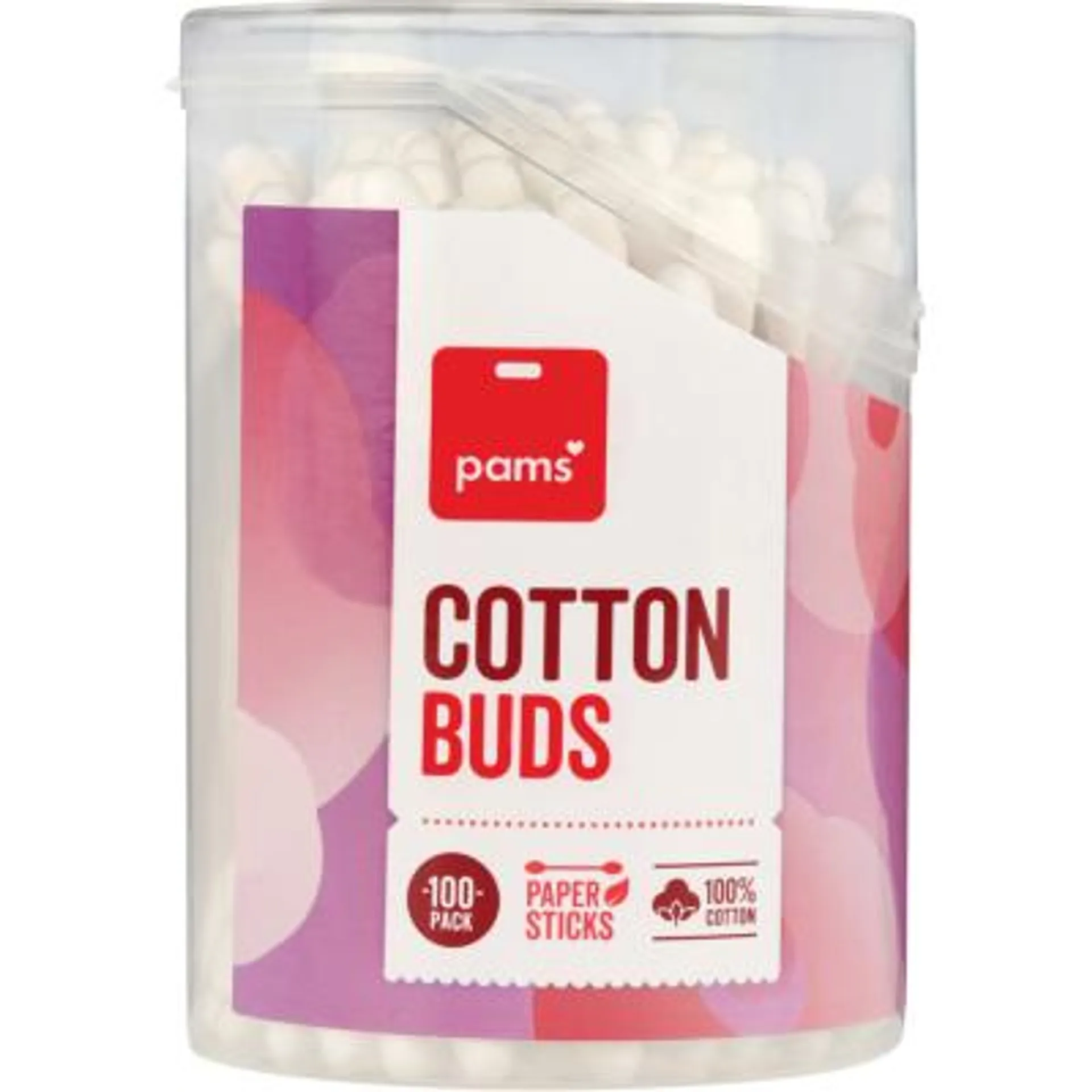 Pams Cotton Buds With Paper Sticks