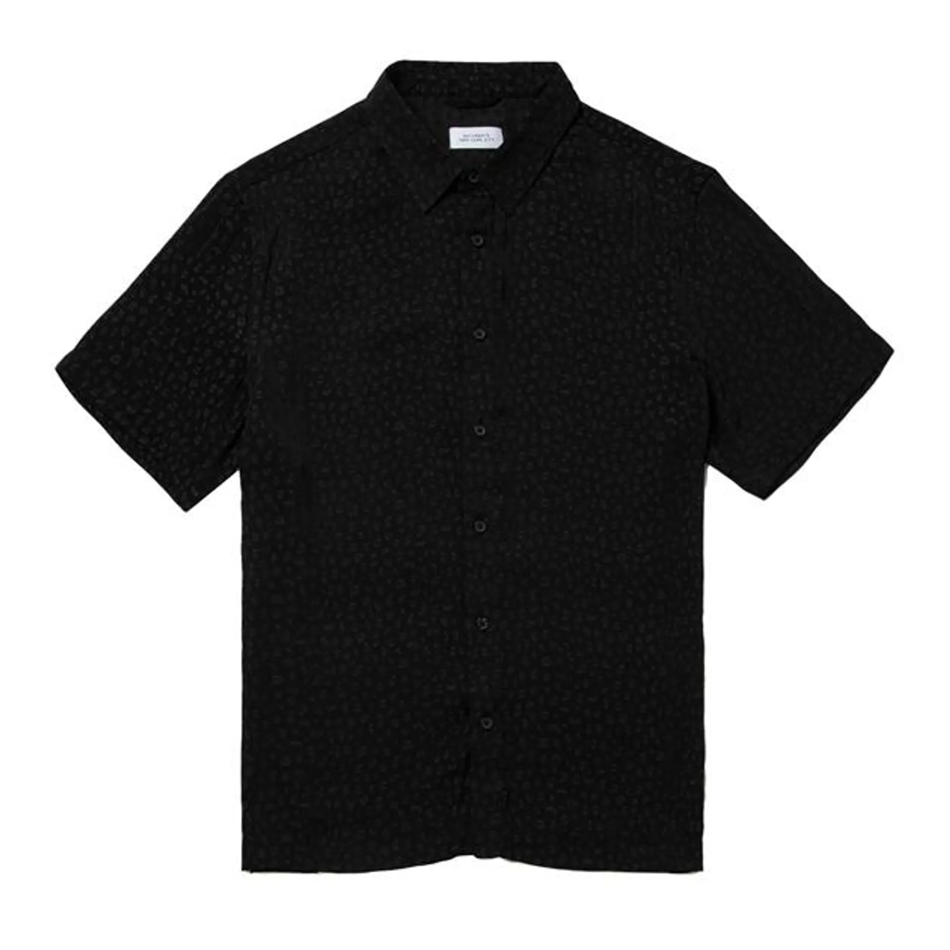Saturdays NYC Bruce Leopard Jacquard Short Sleeve Shirt