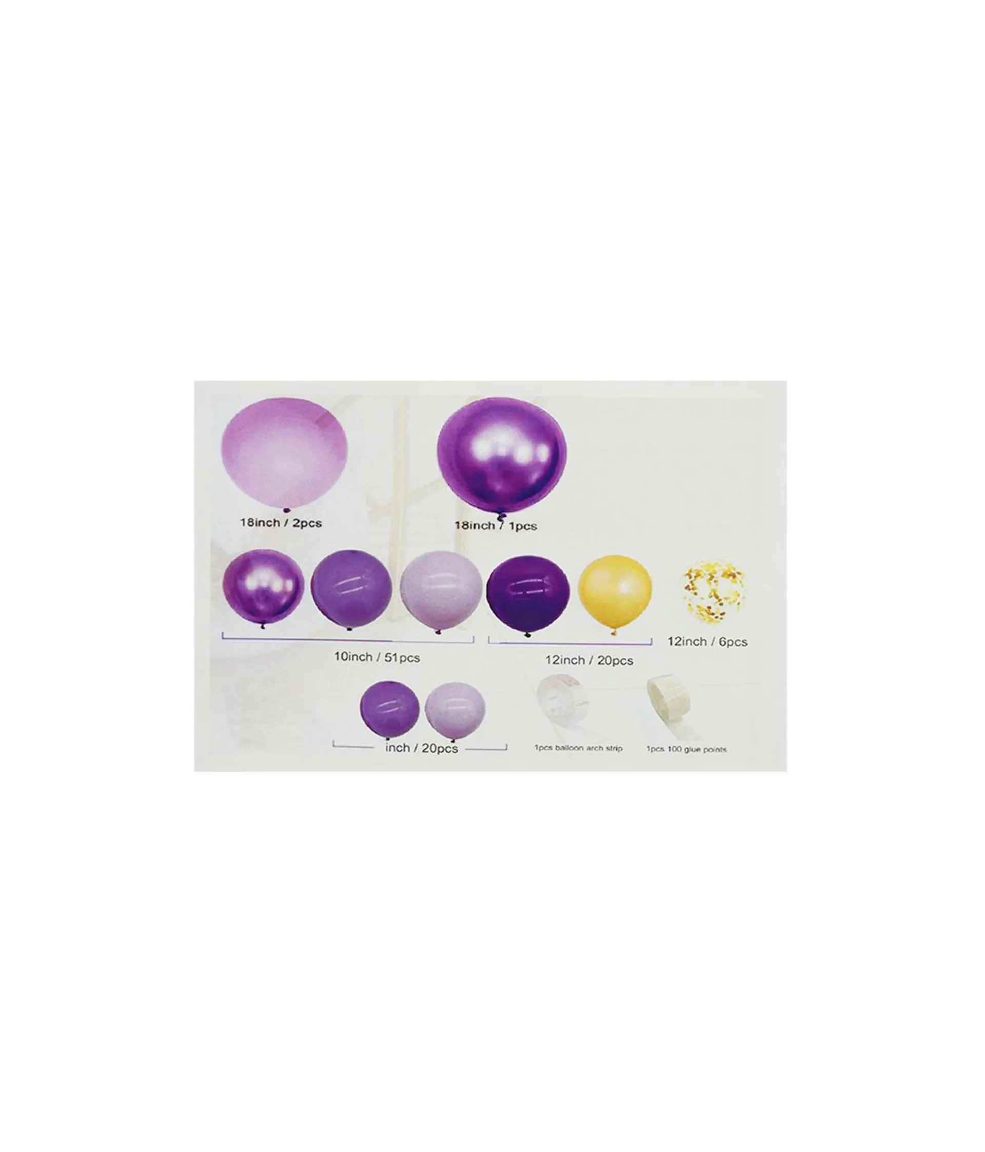 Purple Balloon Garland Kit 103pc
