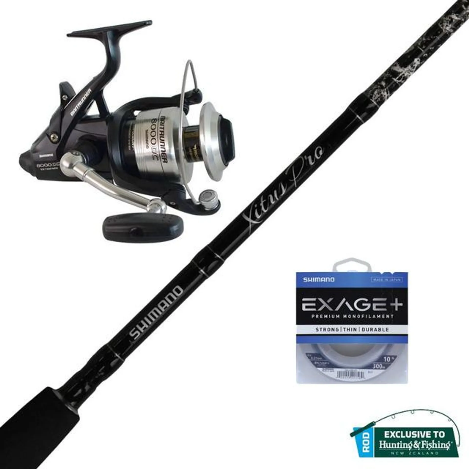 Shimano Baitrunner 8000OC / Xitus Pro Spin 6'10" 10-15kg 1pc Boat Combo + Mono