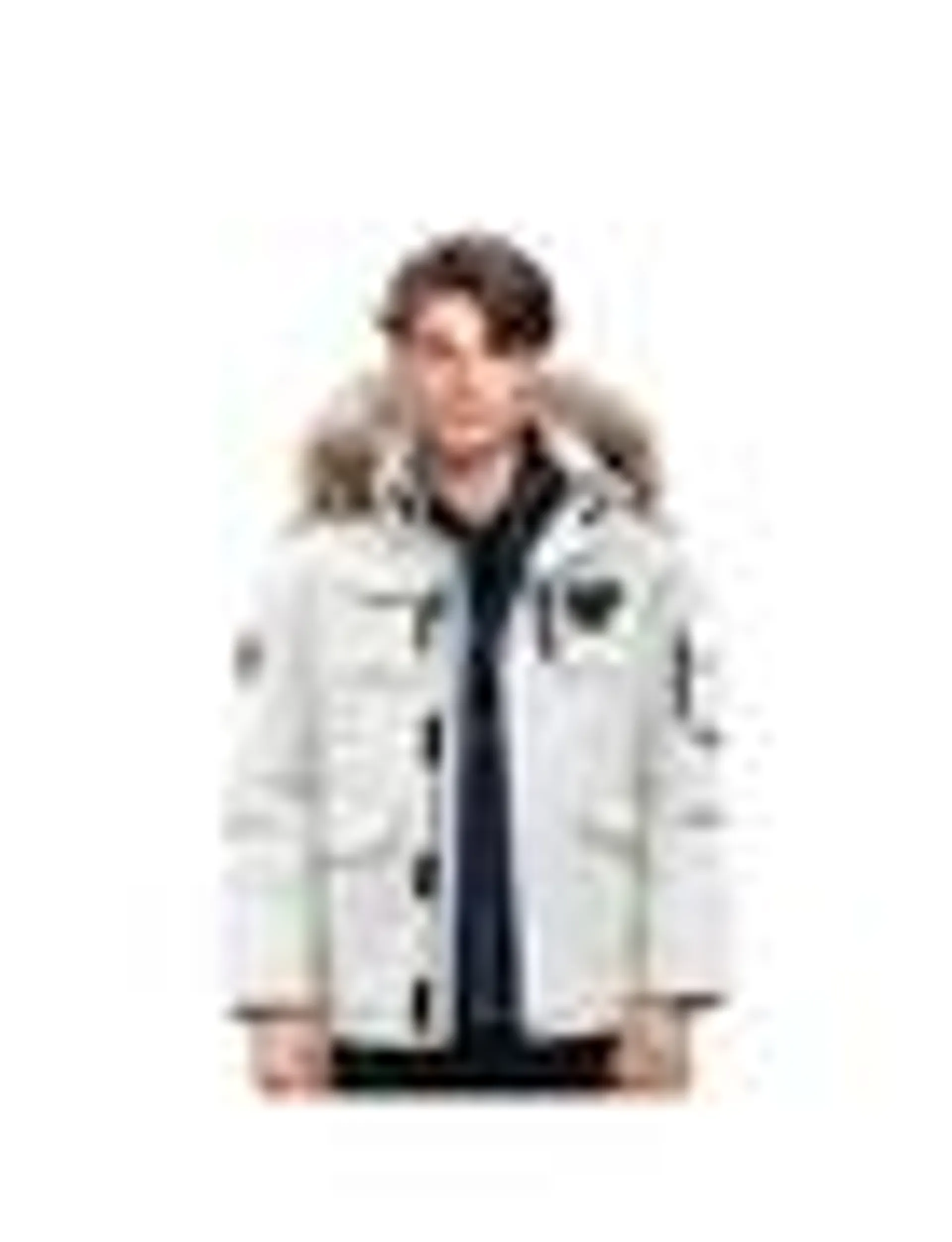 abbee White 3XL Winter Fur Hooded Down Jacket Stylish Lightweight Quilted Warm Puffer Coat